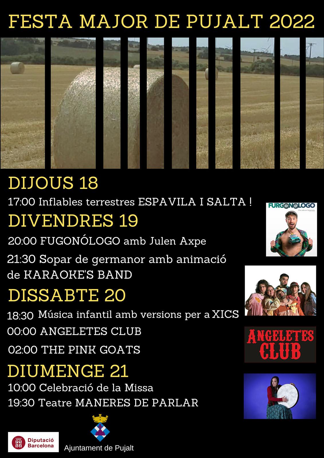 cartell Festa Major de Pujalt 2022