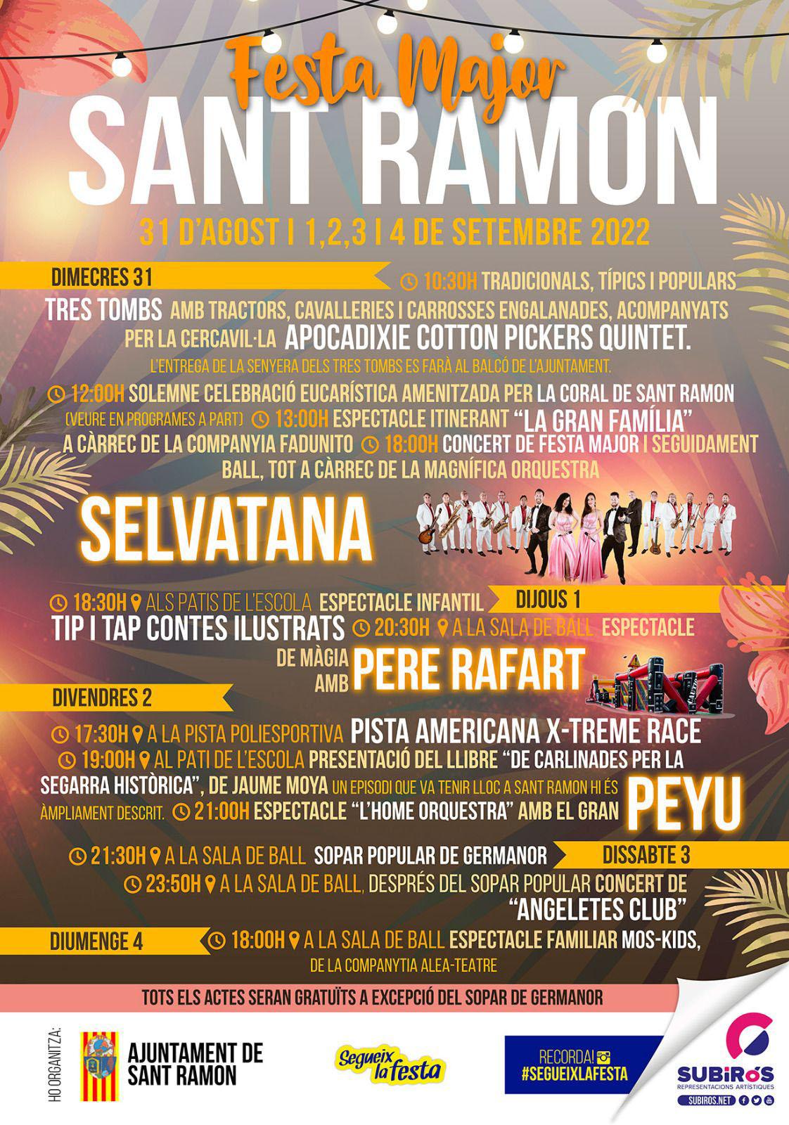 cartell Festa Major de Sant Ramon 2022