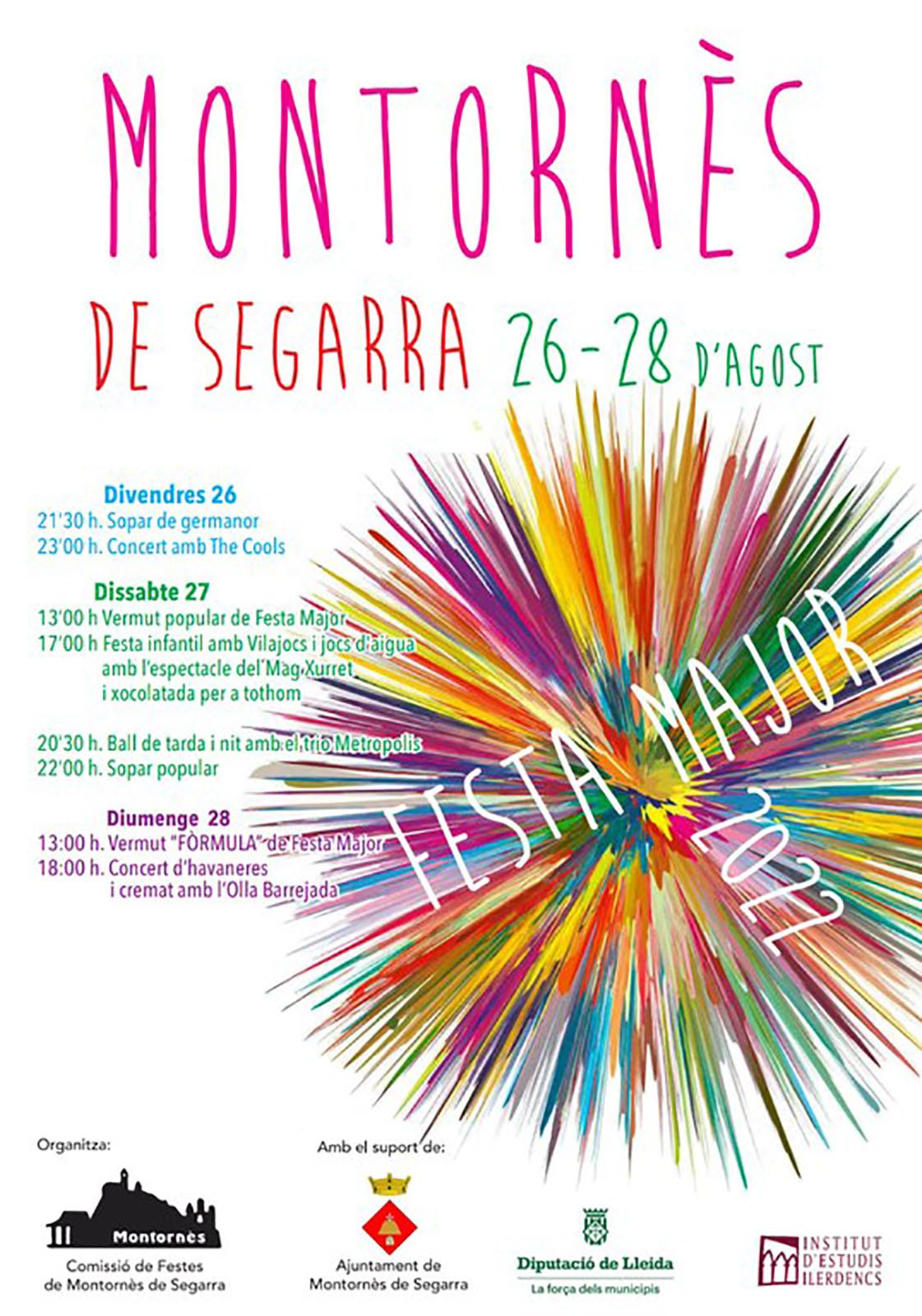 cartell Festa Major de Montornès de Segarra 2022