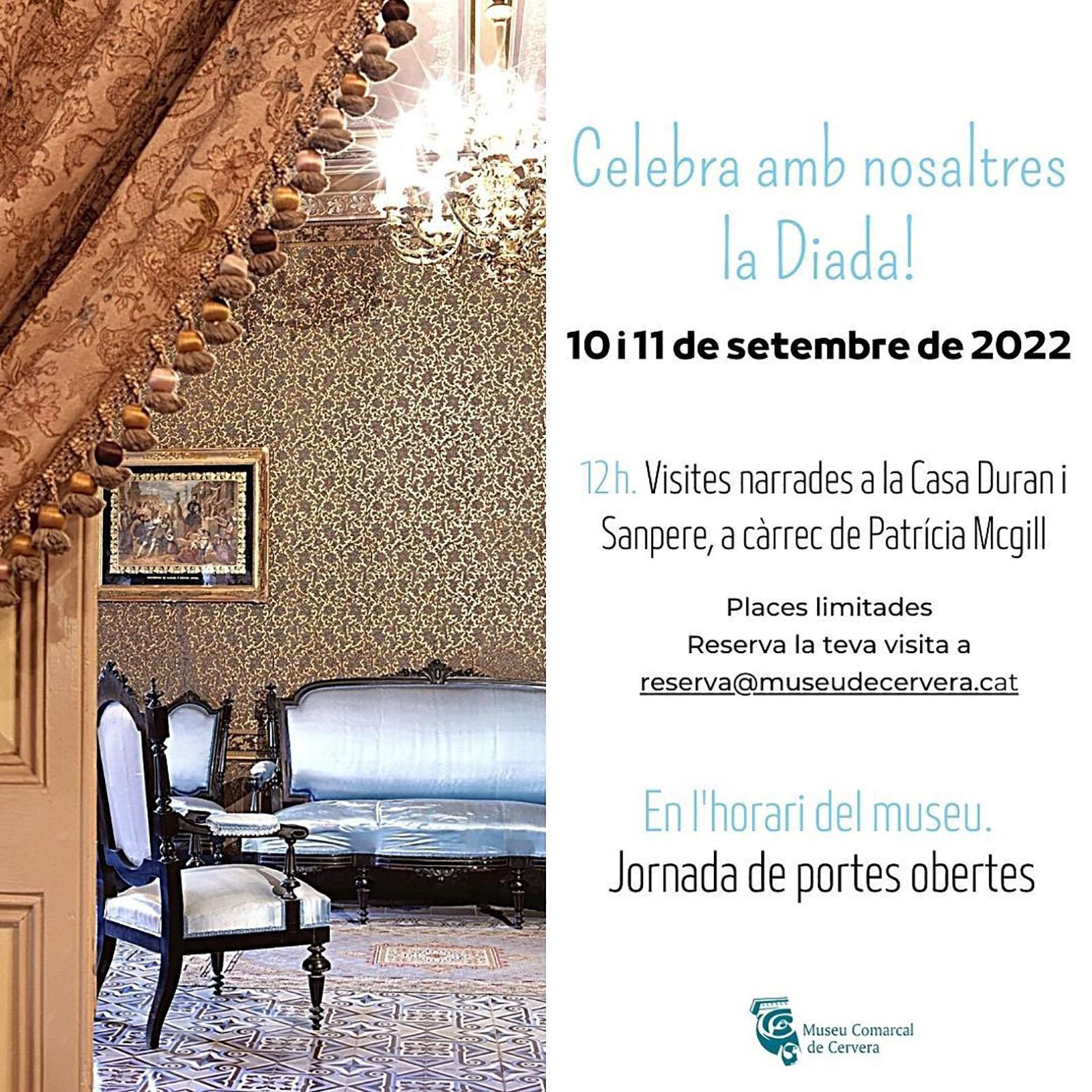 cartell Visites narrades a la Casa Duran i Sanpere