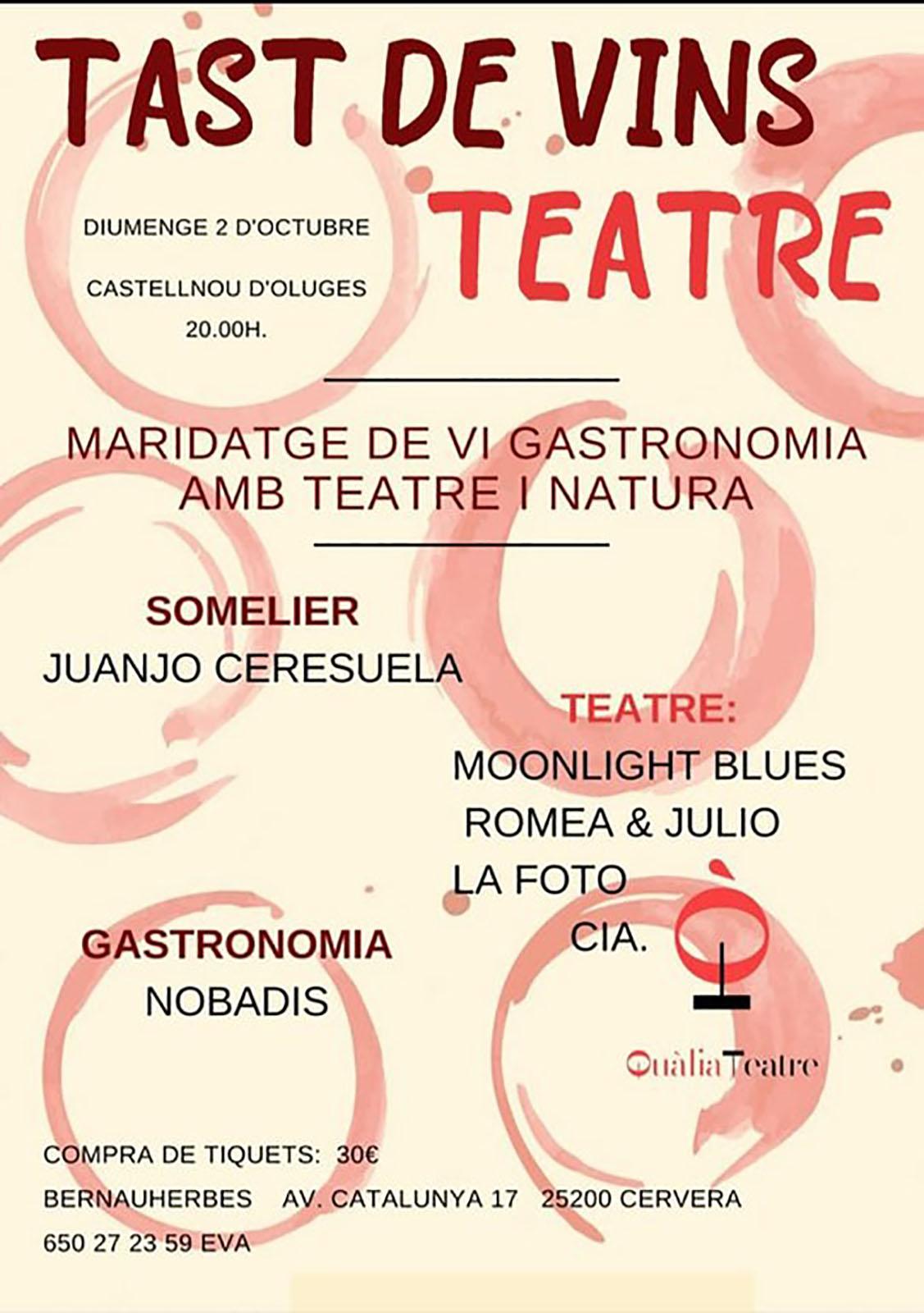 cartell Tast de vins i teatre