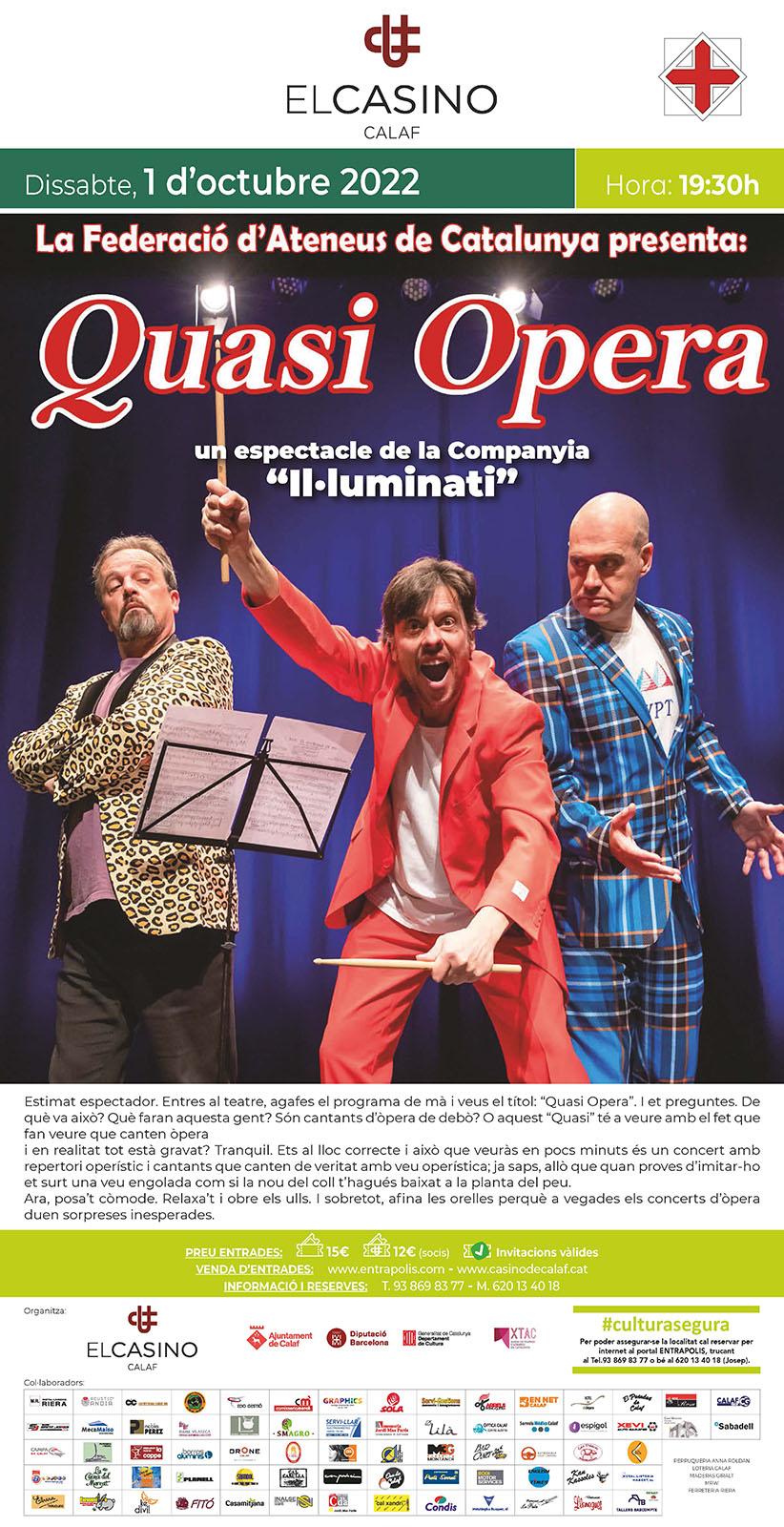 cartell Espectacle ‘Quasi Opera’