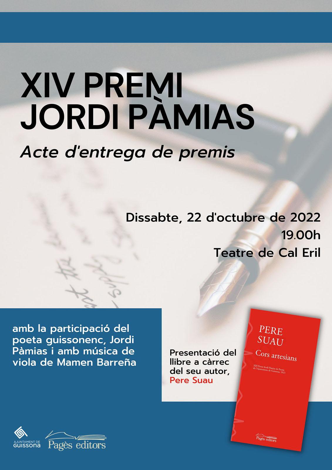cartell XIV Premi Jordi Pàmias