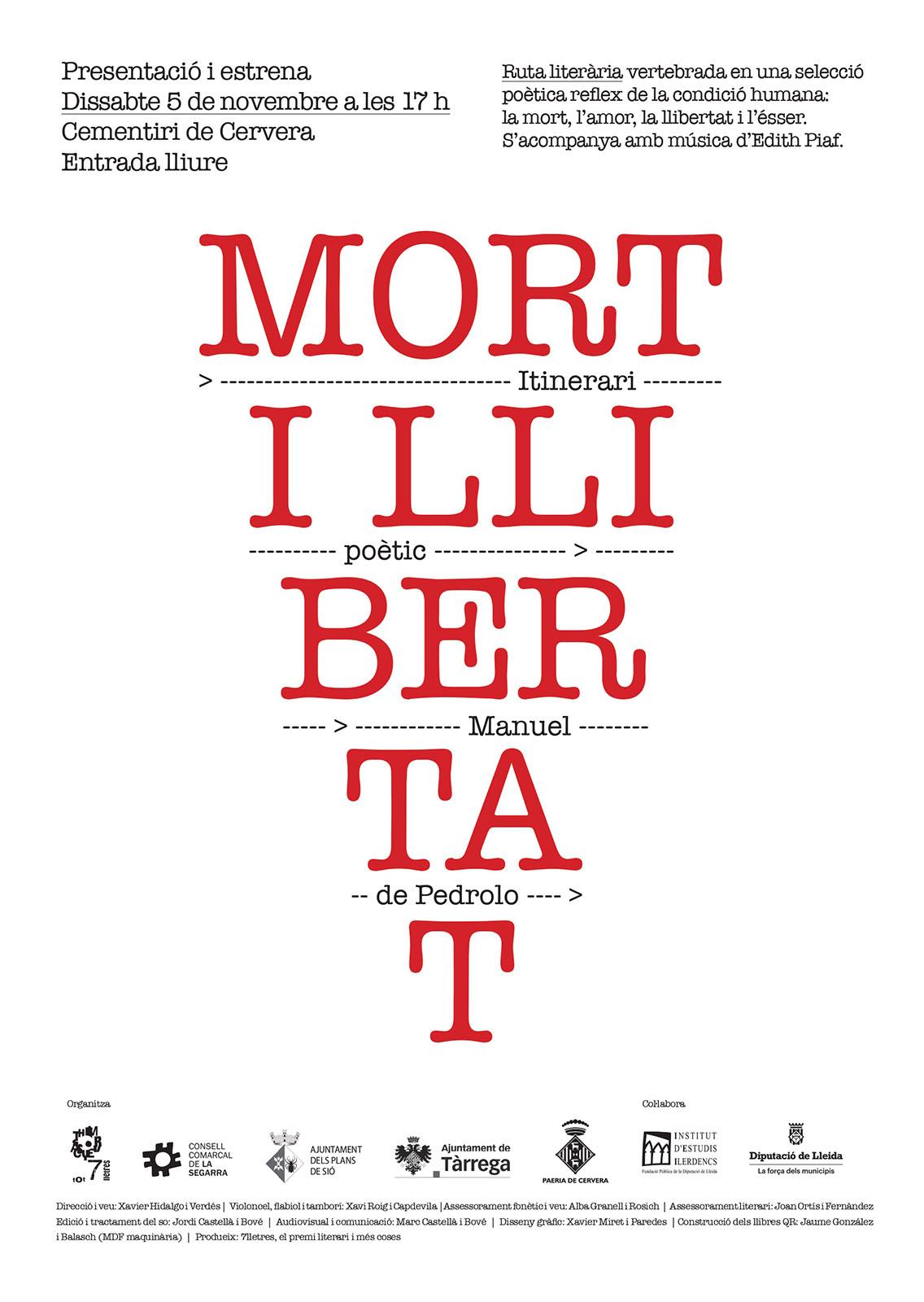 cartell Itinerari poètic 'Mort i Llibertat'