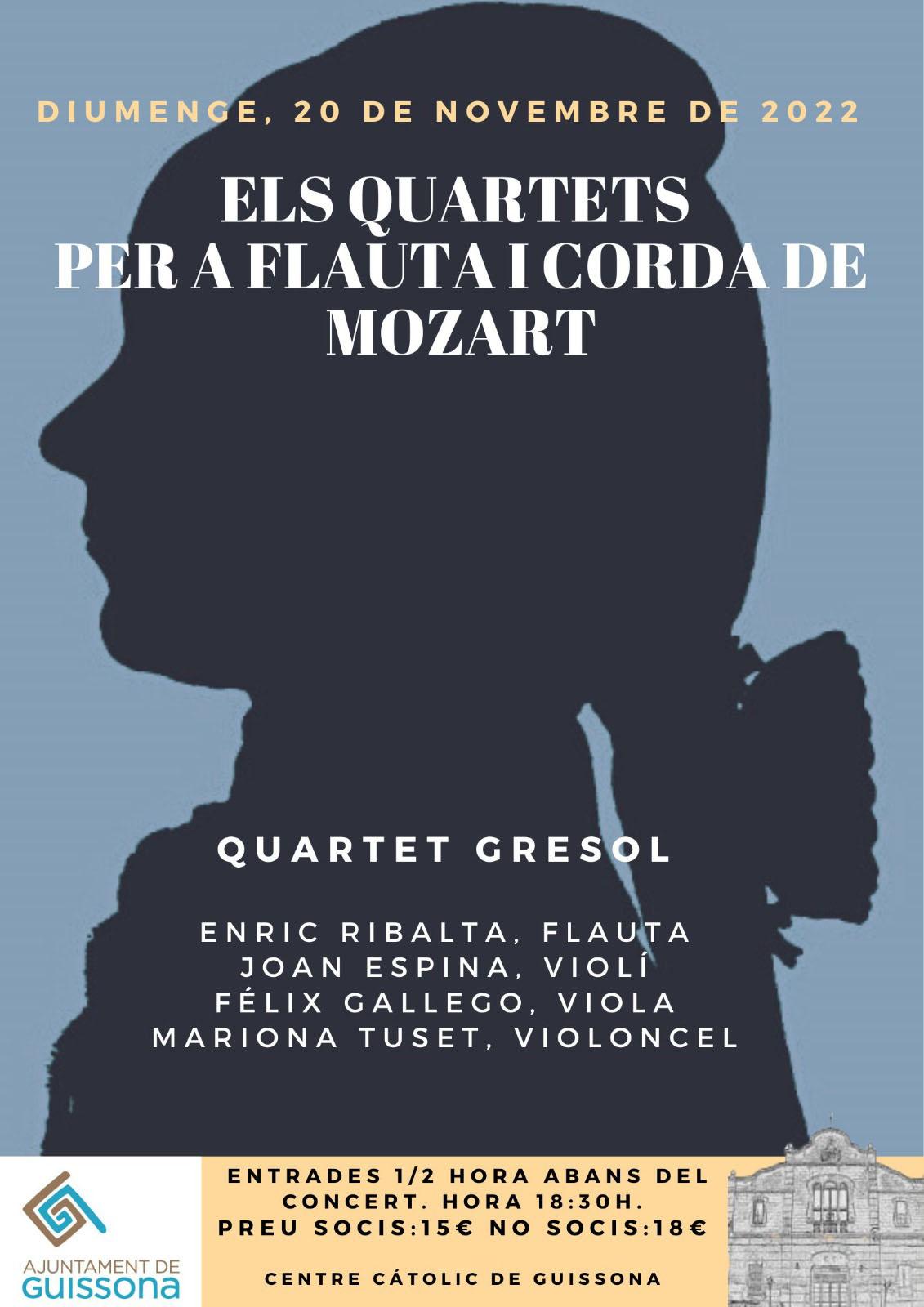 cartell Concert 'Quartets de Mozart'