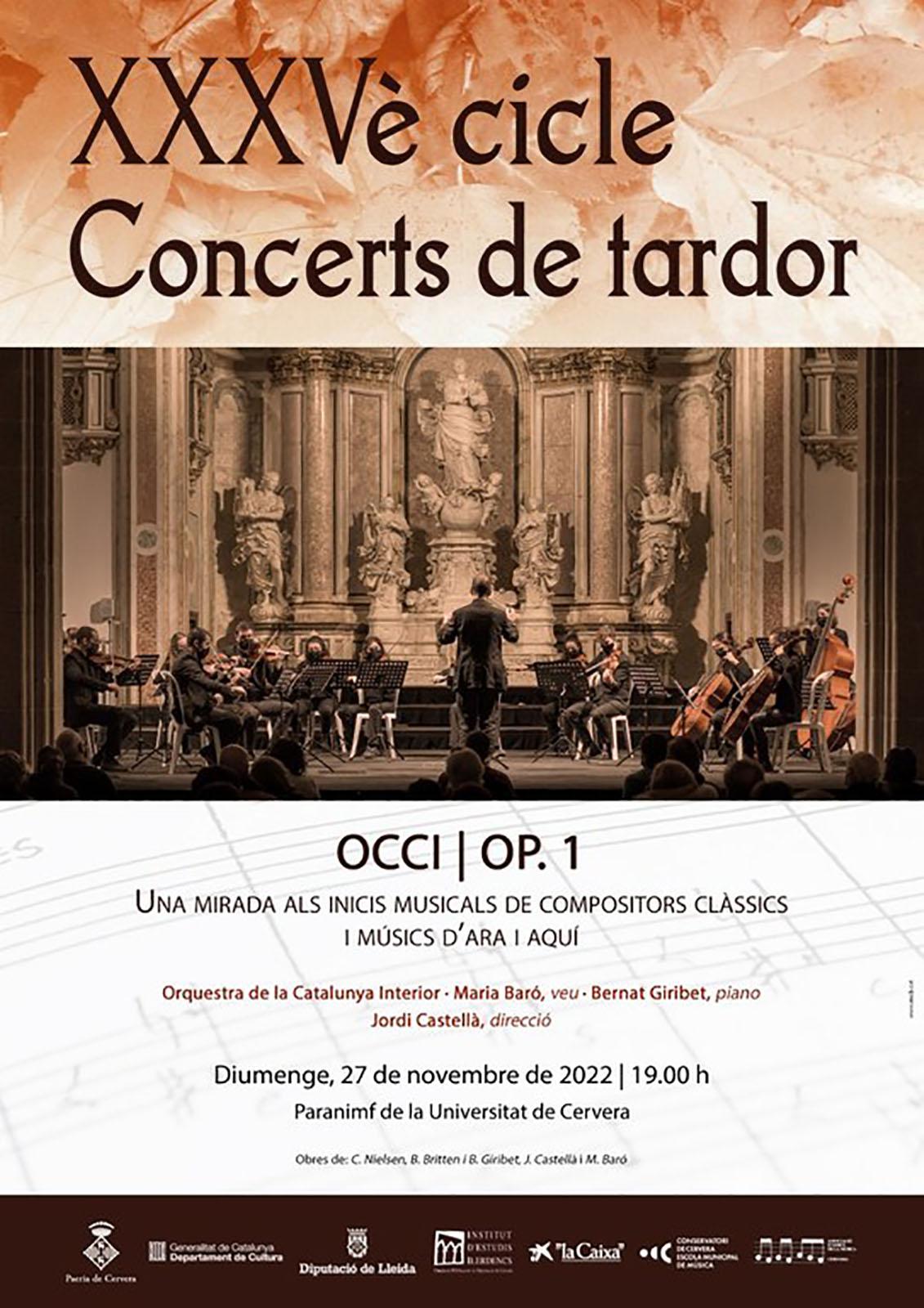 cartell Concert de l’Orquestra de la Catalunya Interior