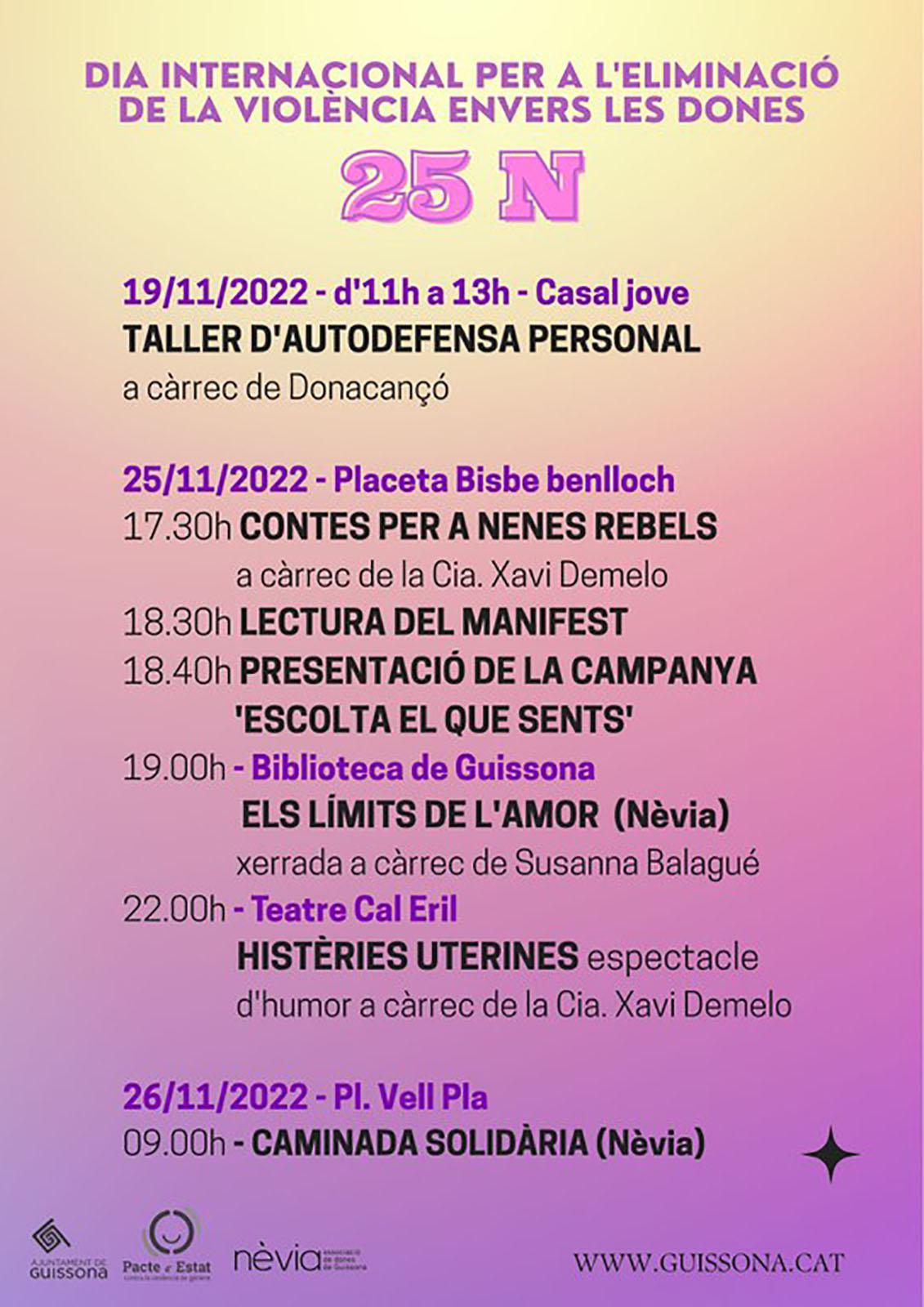 cartell 25N a Guissona