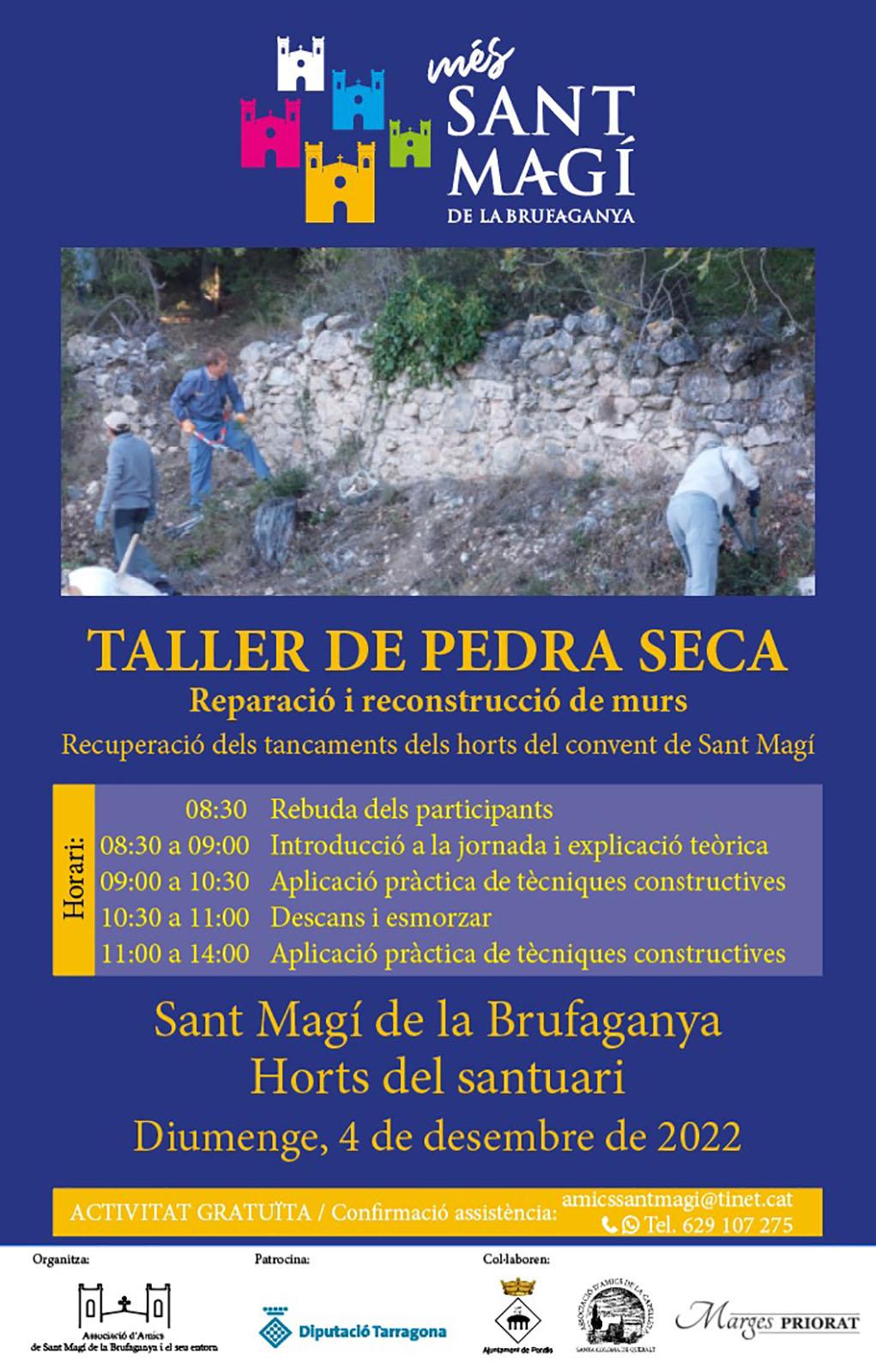 cartell Setmana de la Pedra Seca a Sant Magí de la Brufaganya