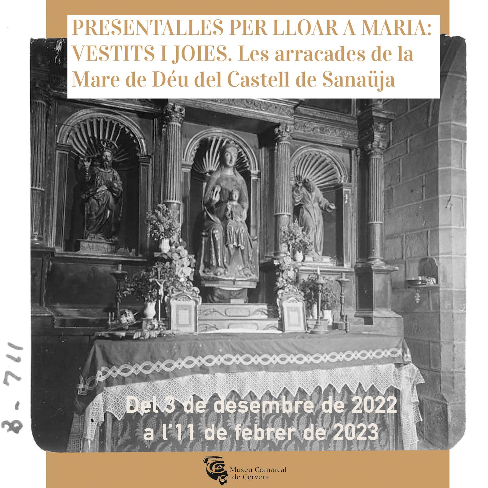 cartell Exposició 'Les arracades de la Mare de Déu de Sanaüja'