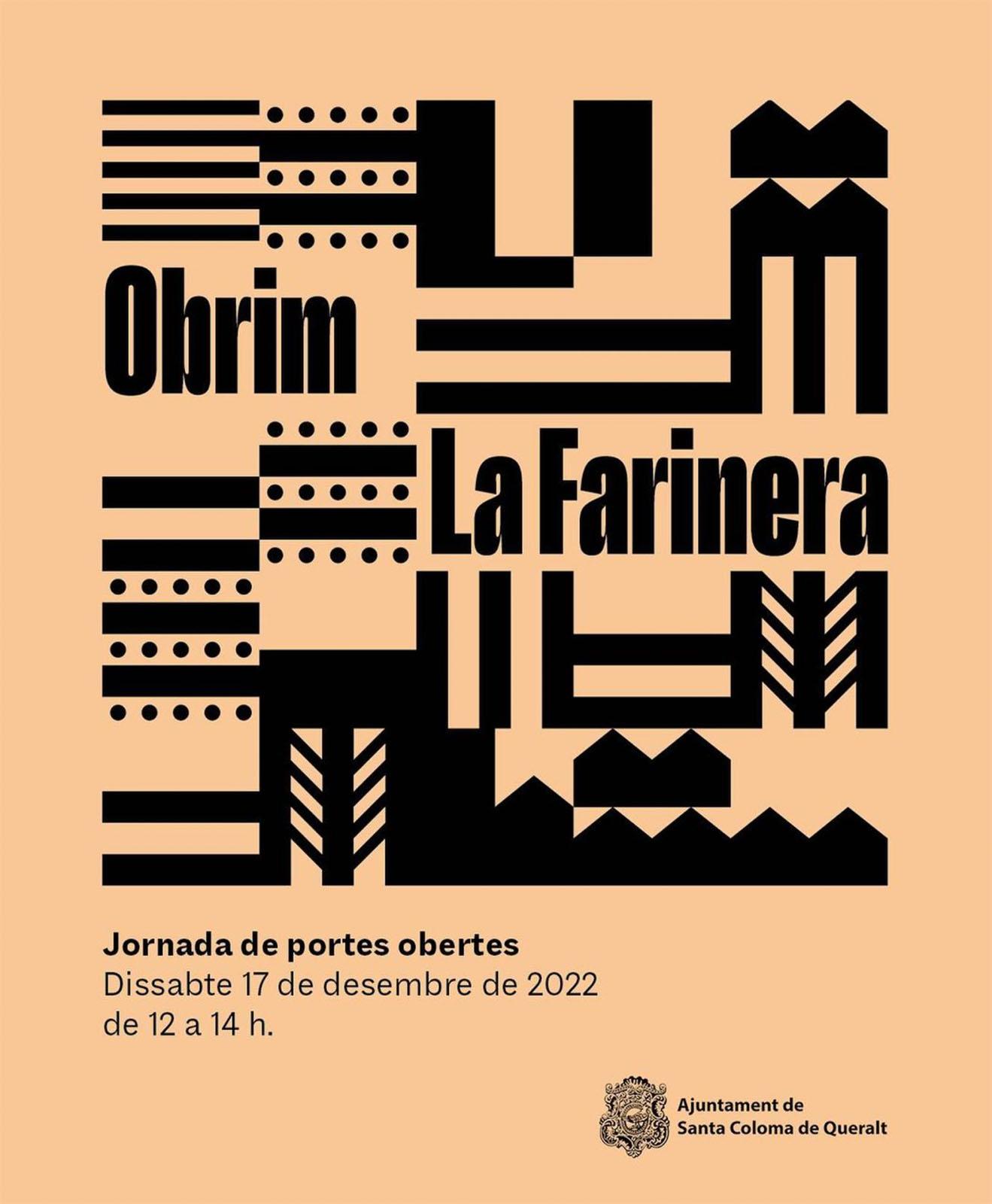 cartell Inauguració de La Farinera de Santa Coloma de Queralt