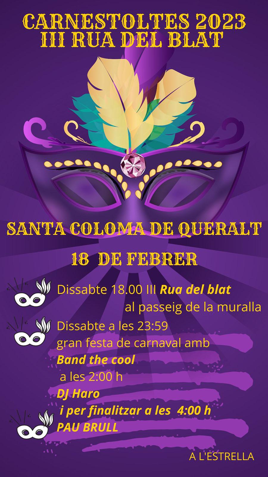 cartell Carnestoltes de Santa Coloma de Queralt 2023
