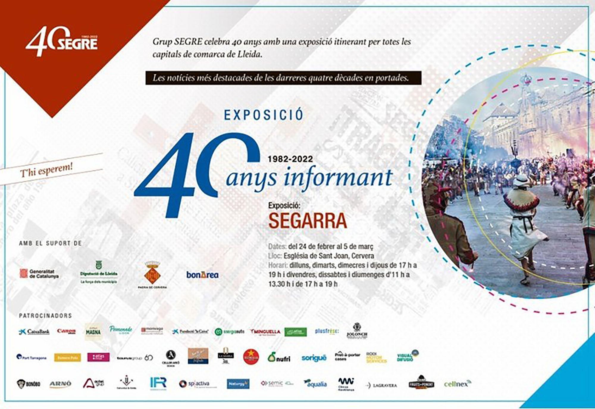 cartell Exposició 'Segre, 40 anys informant'