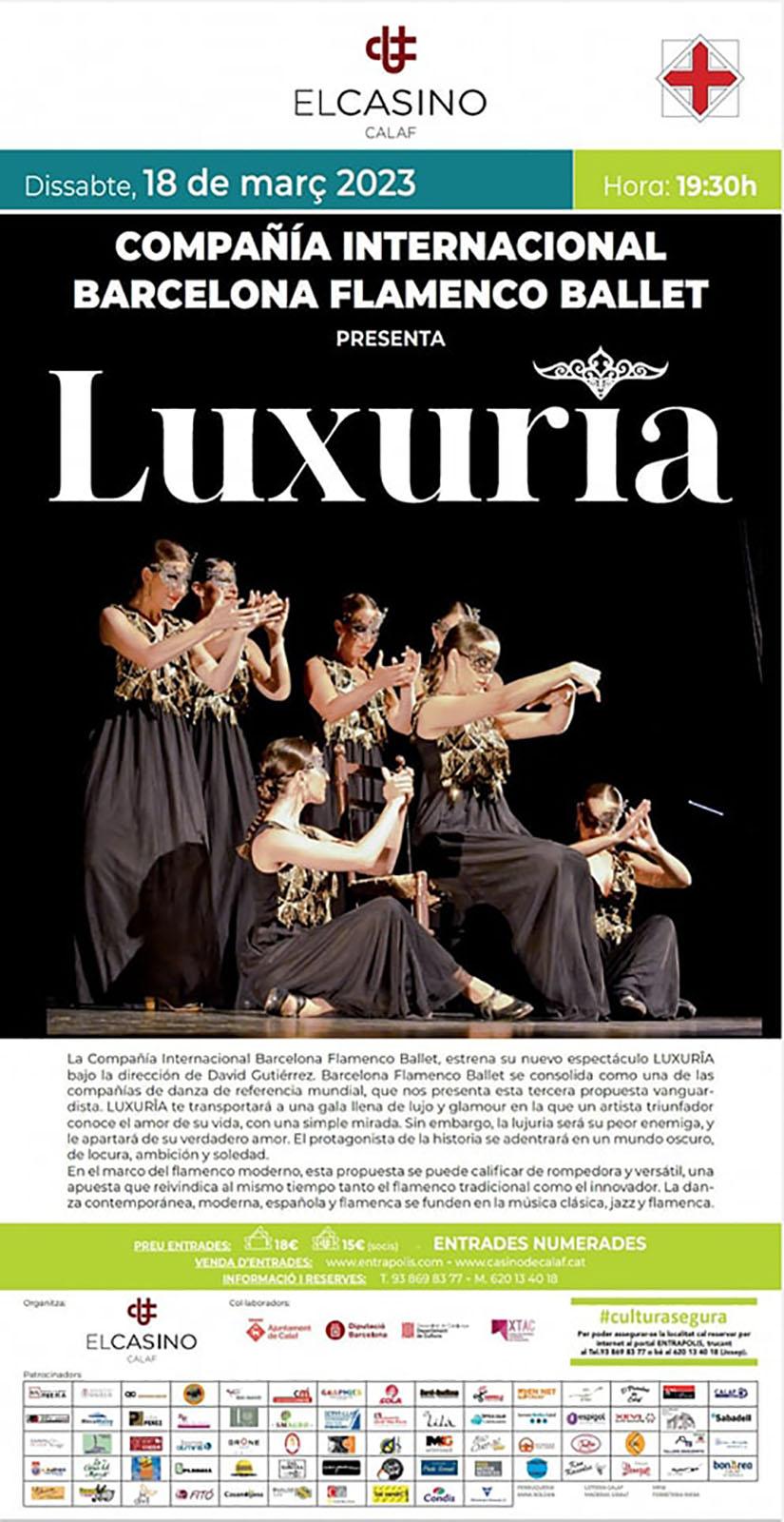 cartell Espectacle 'Luxuria'