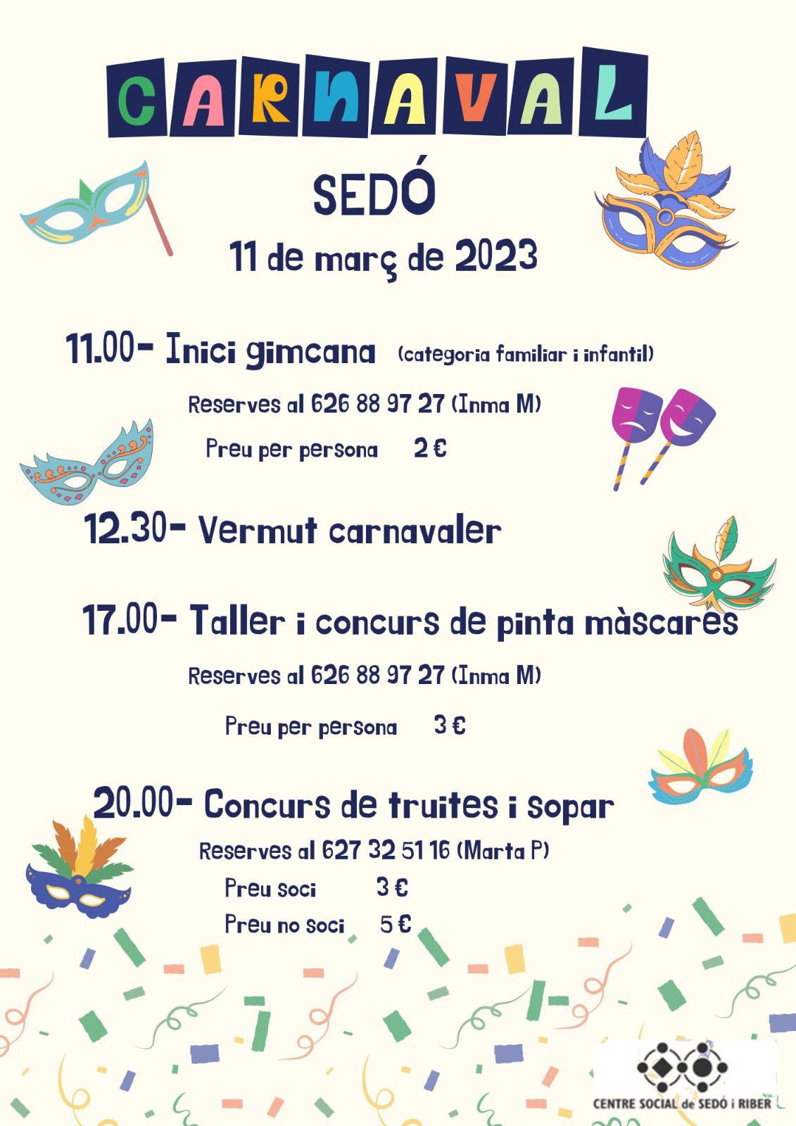 cartell Carnaval de Sedó 2023