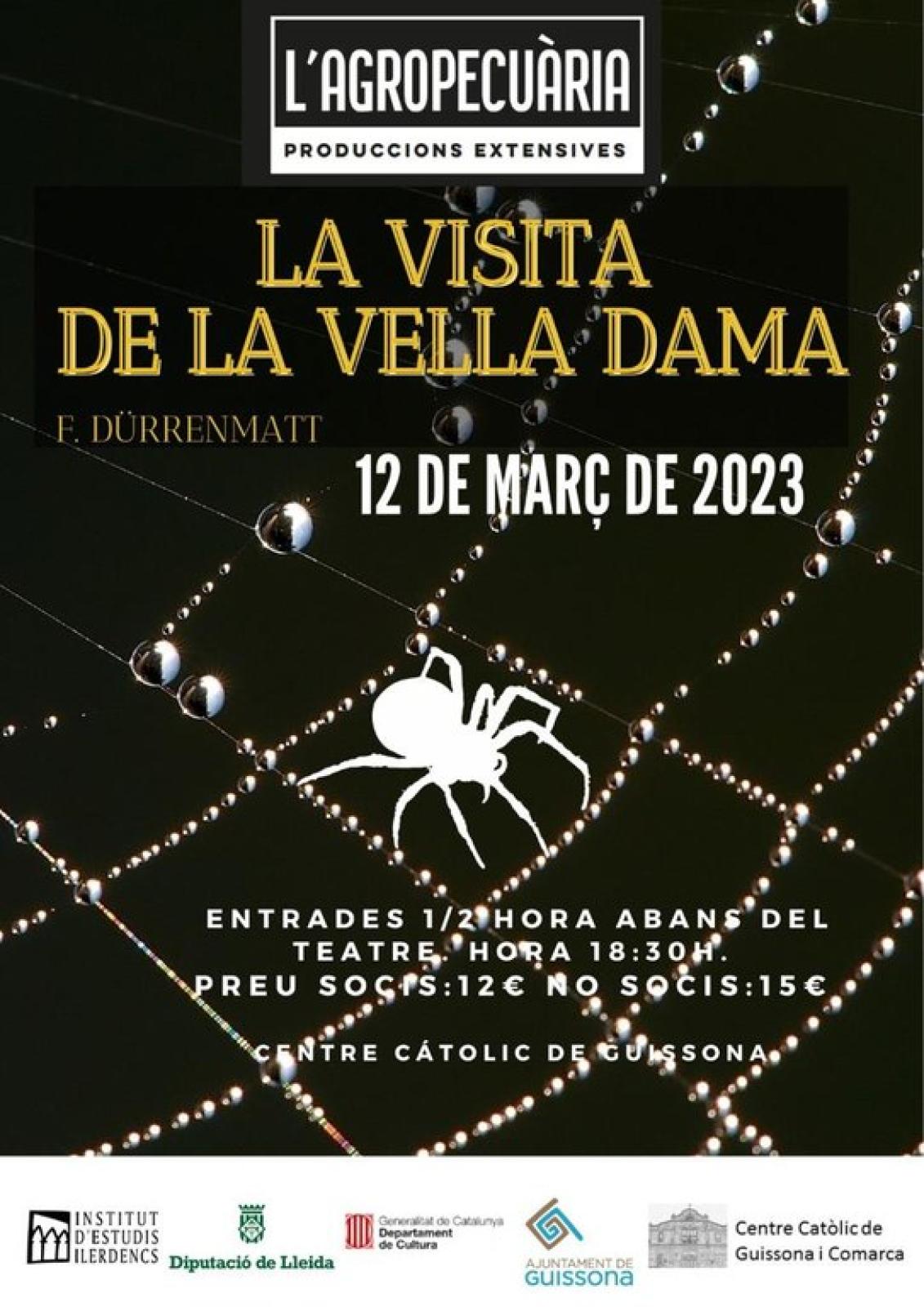 cartell Teatre 'La visita de la vella dama'