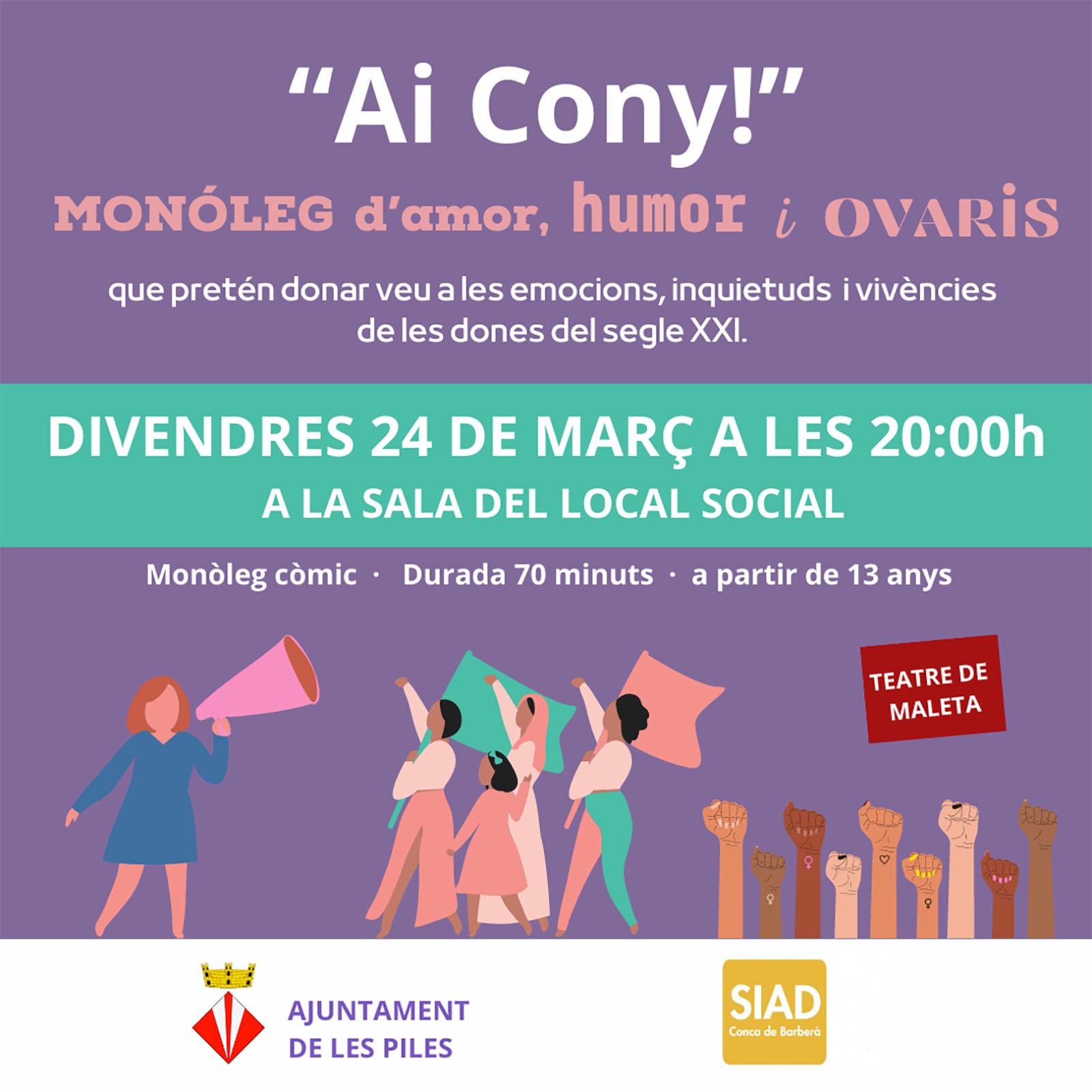 cartell Monòleg 'Ai Cony!'