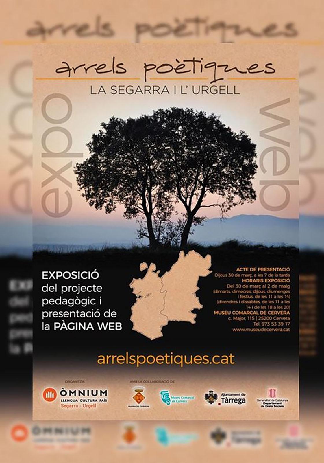 cartell Exposició 'Arrels poètiques de la Segarra i de l’Urgell'