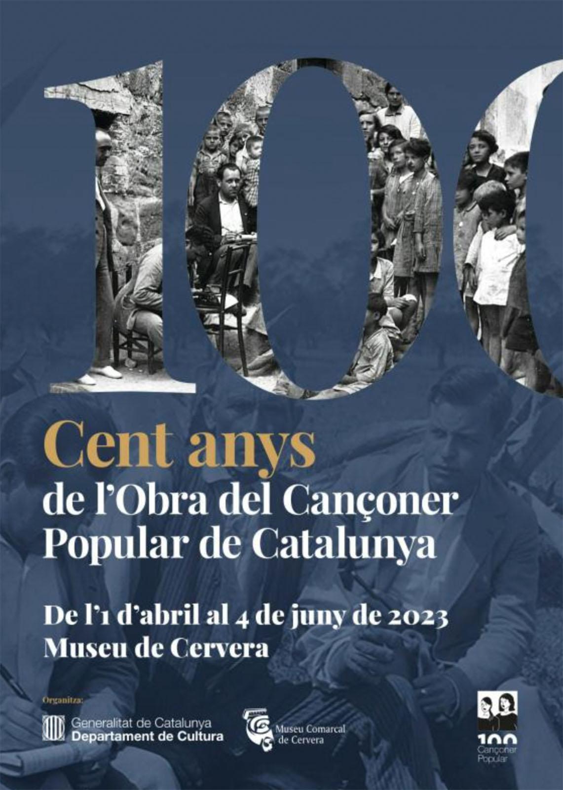 cartell Exposició 'Cent anys de l’Obra del Cançoner Popular de Catalunya'