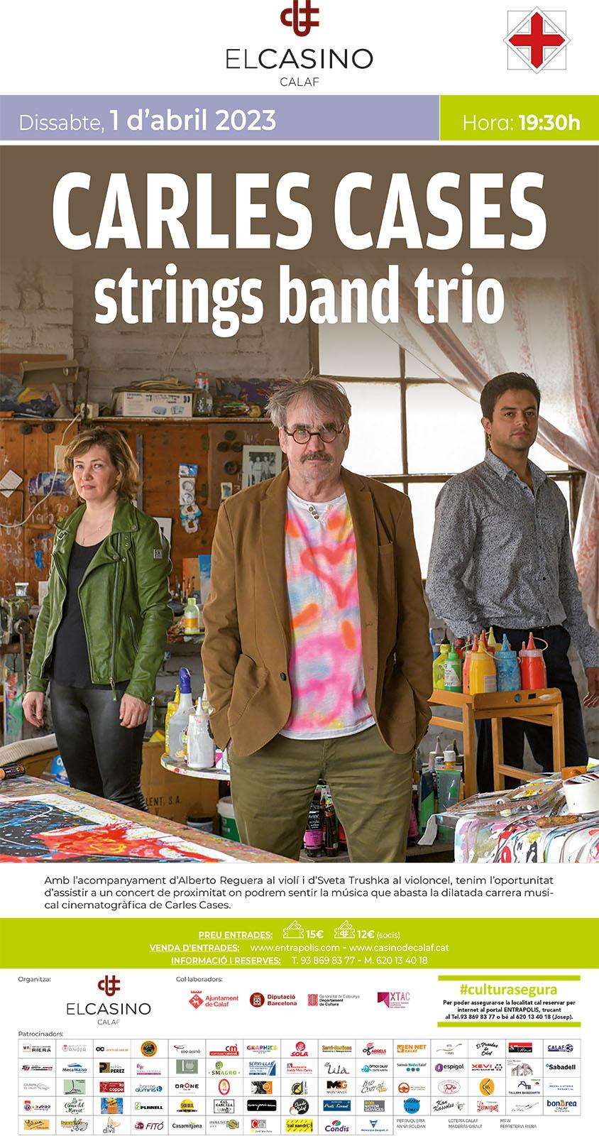 cartell Concert 'Carles Cases i la Strings Band Trio'