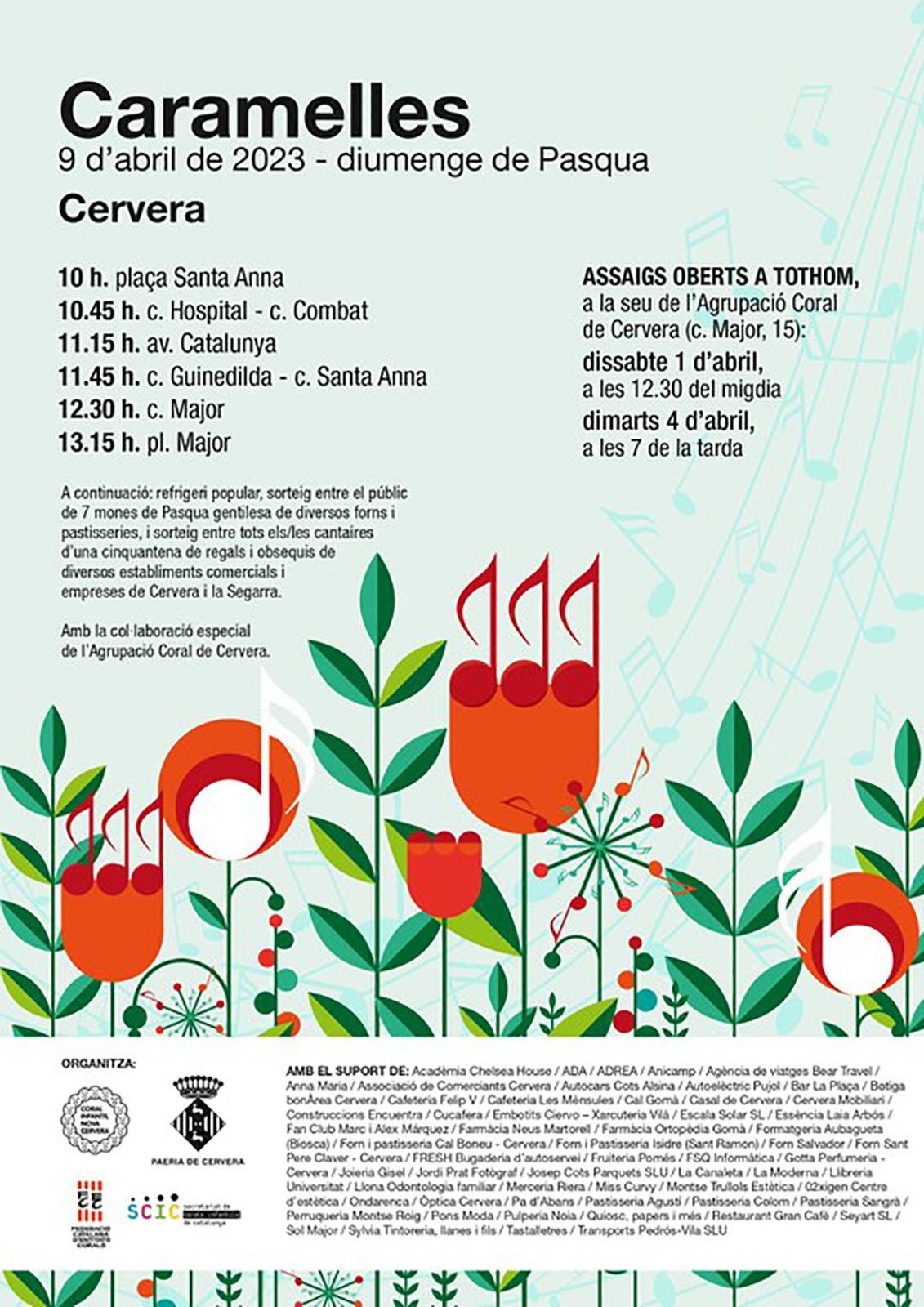 cartell Caramelles 2023 a Cervera