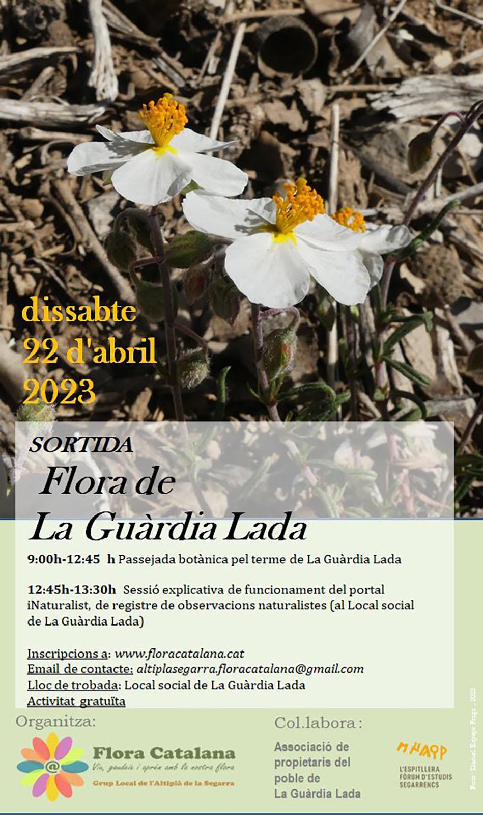cartell Sortida 'flora de la Guàrdia Lada'