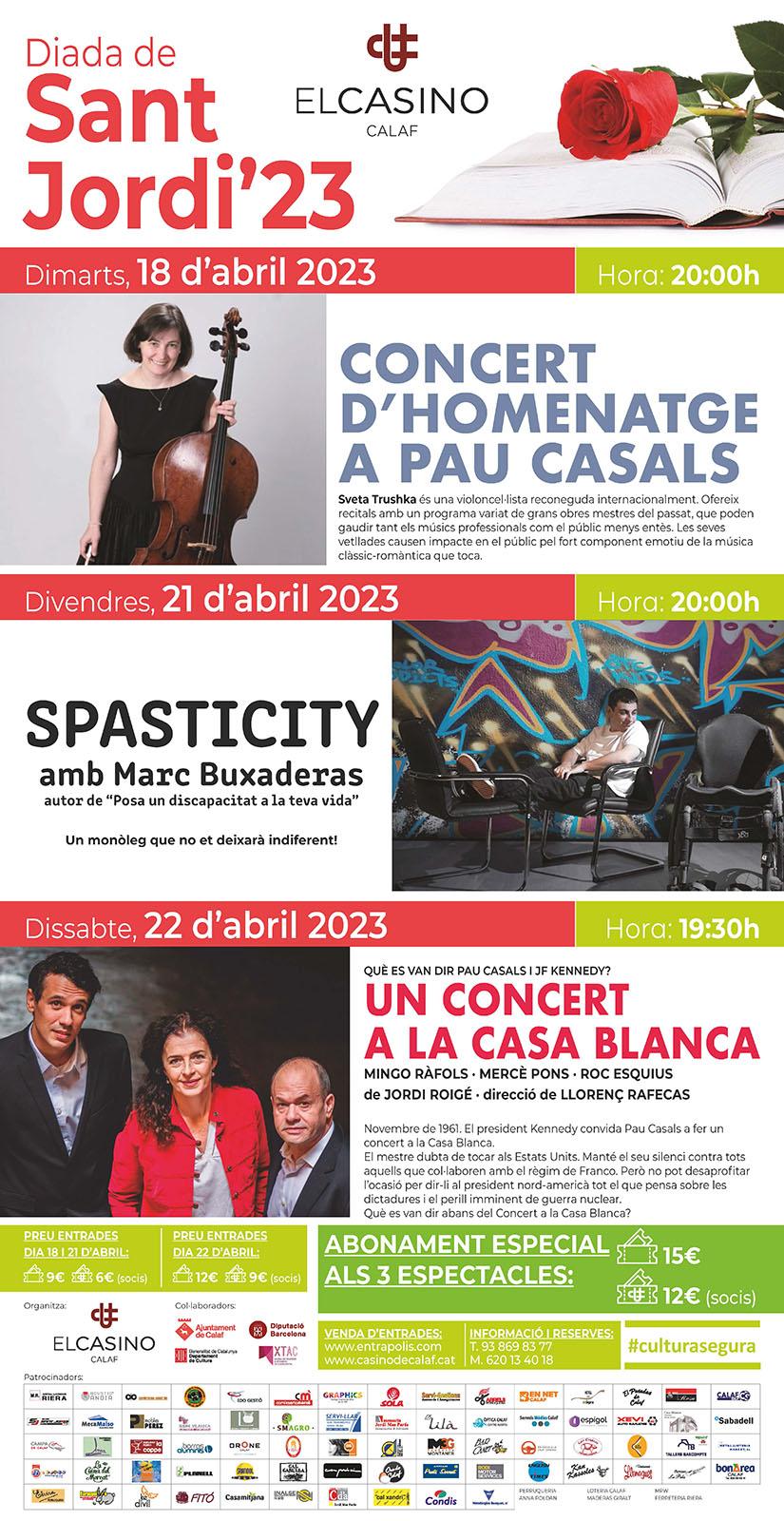 cartell Sant Jordi al Casino de Calaf