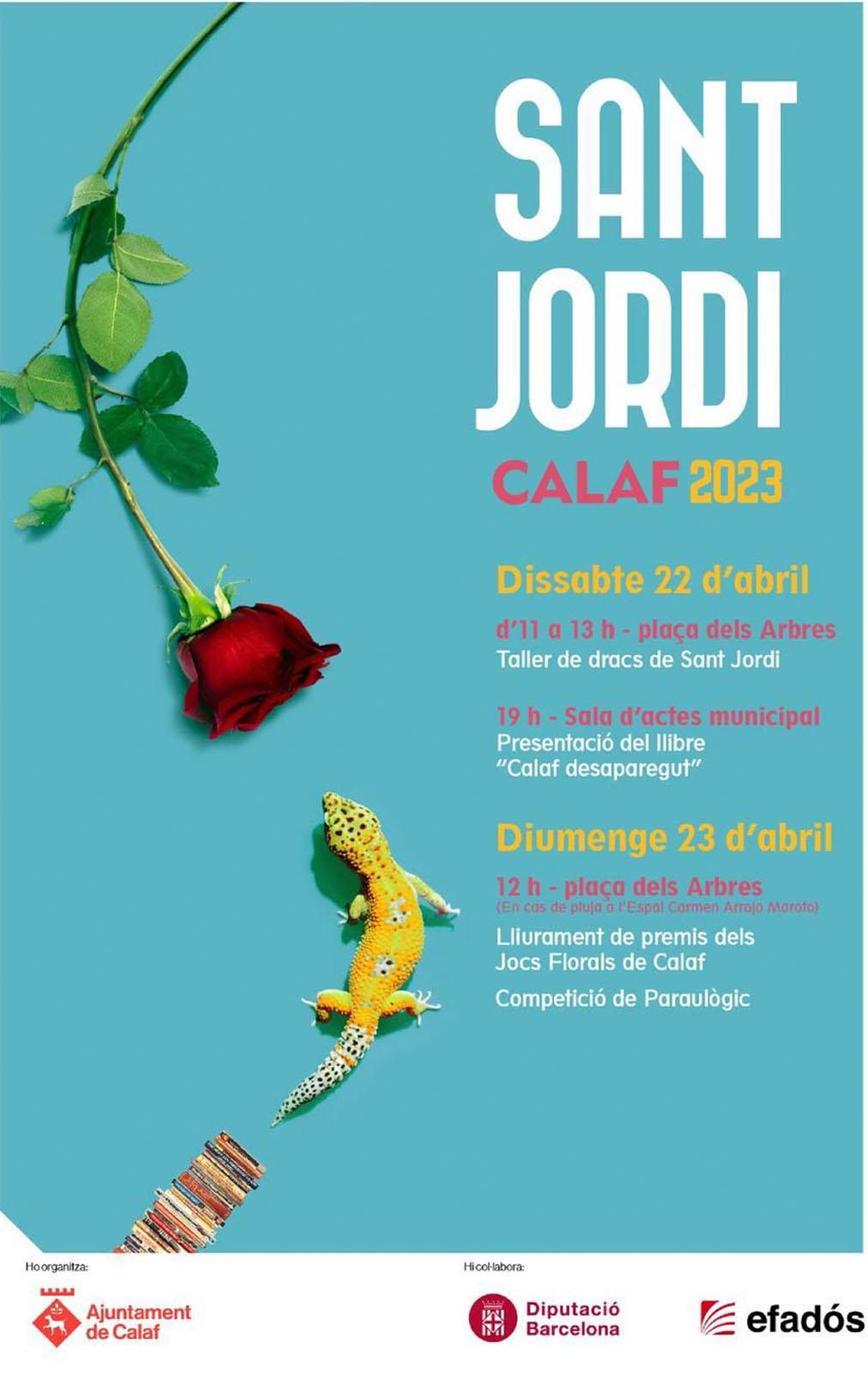 cartell Diada de Sant Jordi 2023 a Calaf