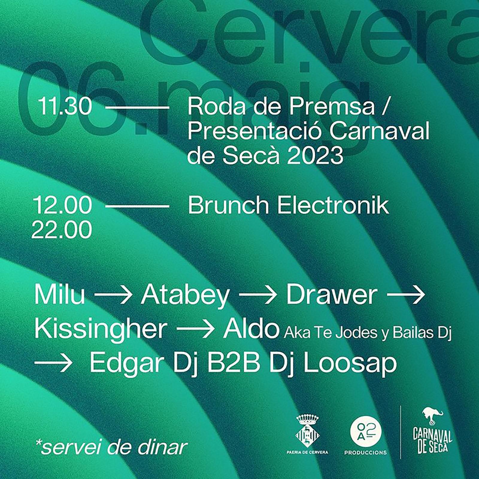 cartell Brunch Electronik de Secà cartell Brunch Electronik de Secà