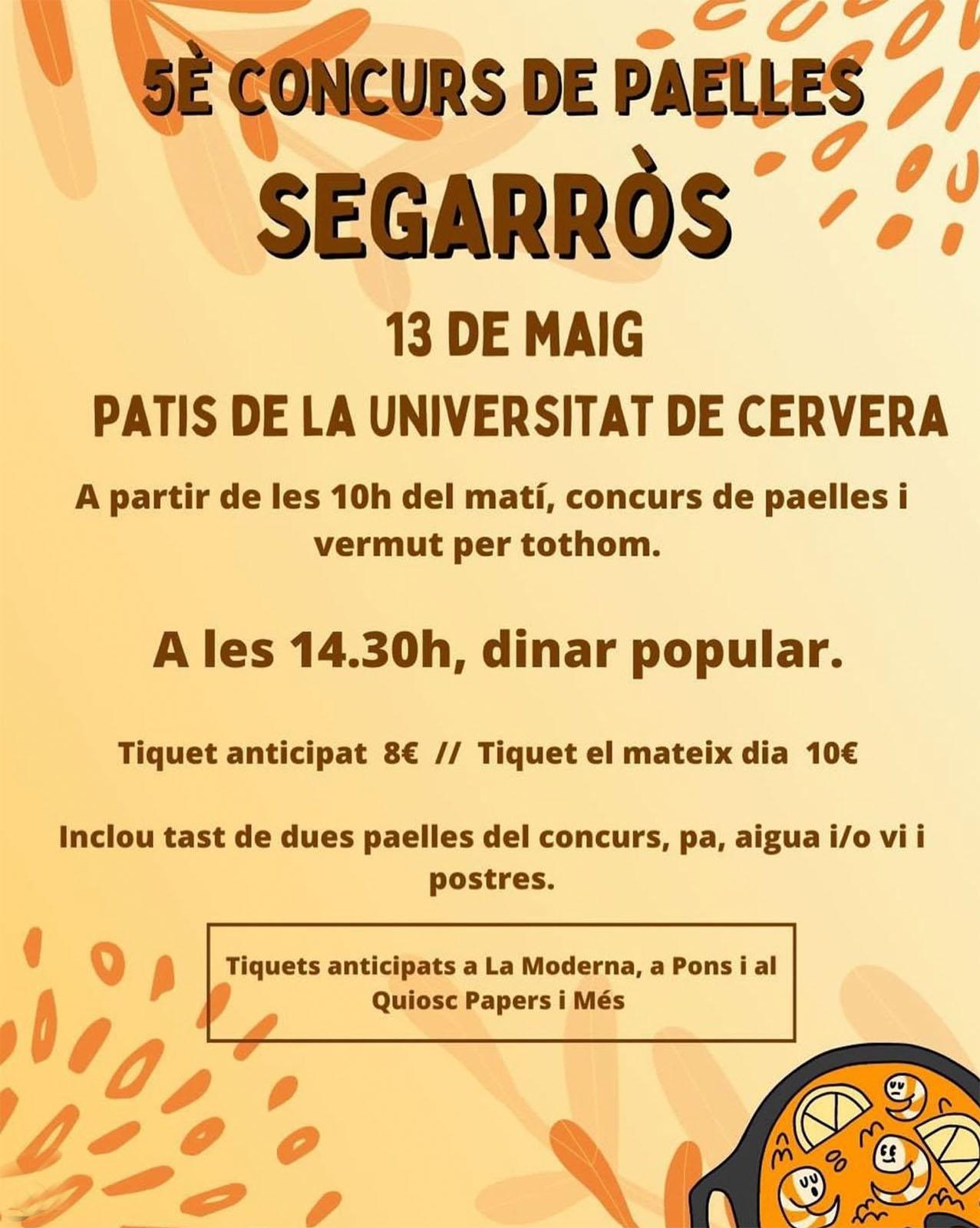 cartell 5è Concurs de Paelles Segarròs