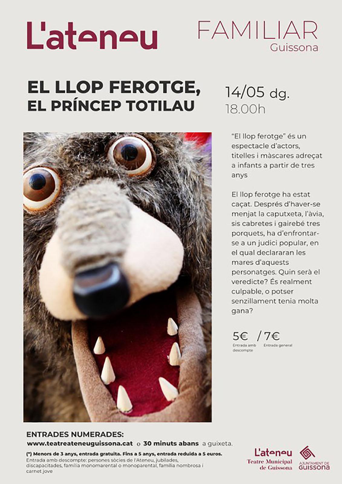 cartell Espectacle 'El llop ferotge'