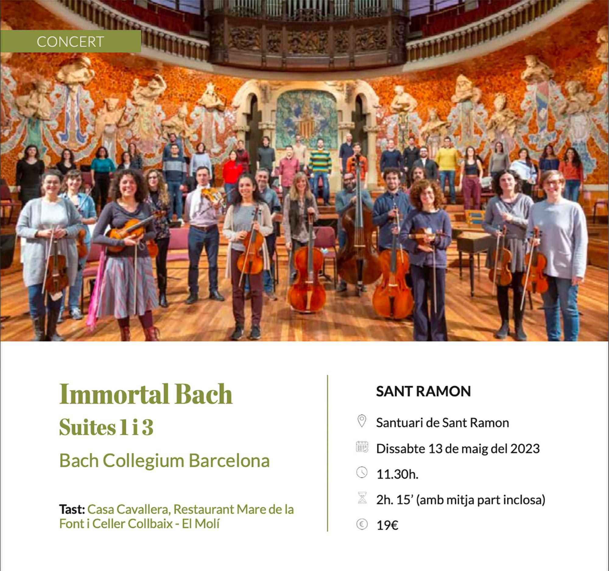 cartell Espurnes barroques concert 'Immortal Bach. Suites 1 i 3'