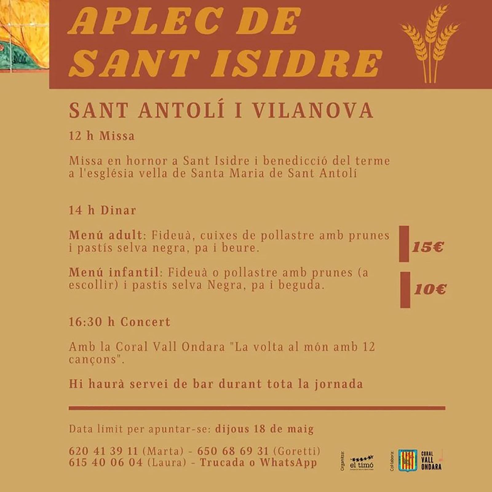 cartell Aplec de Sant Isidre 2023