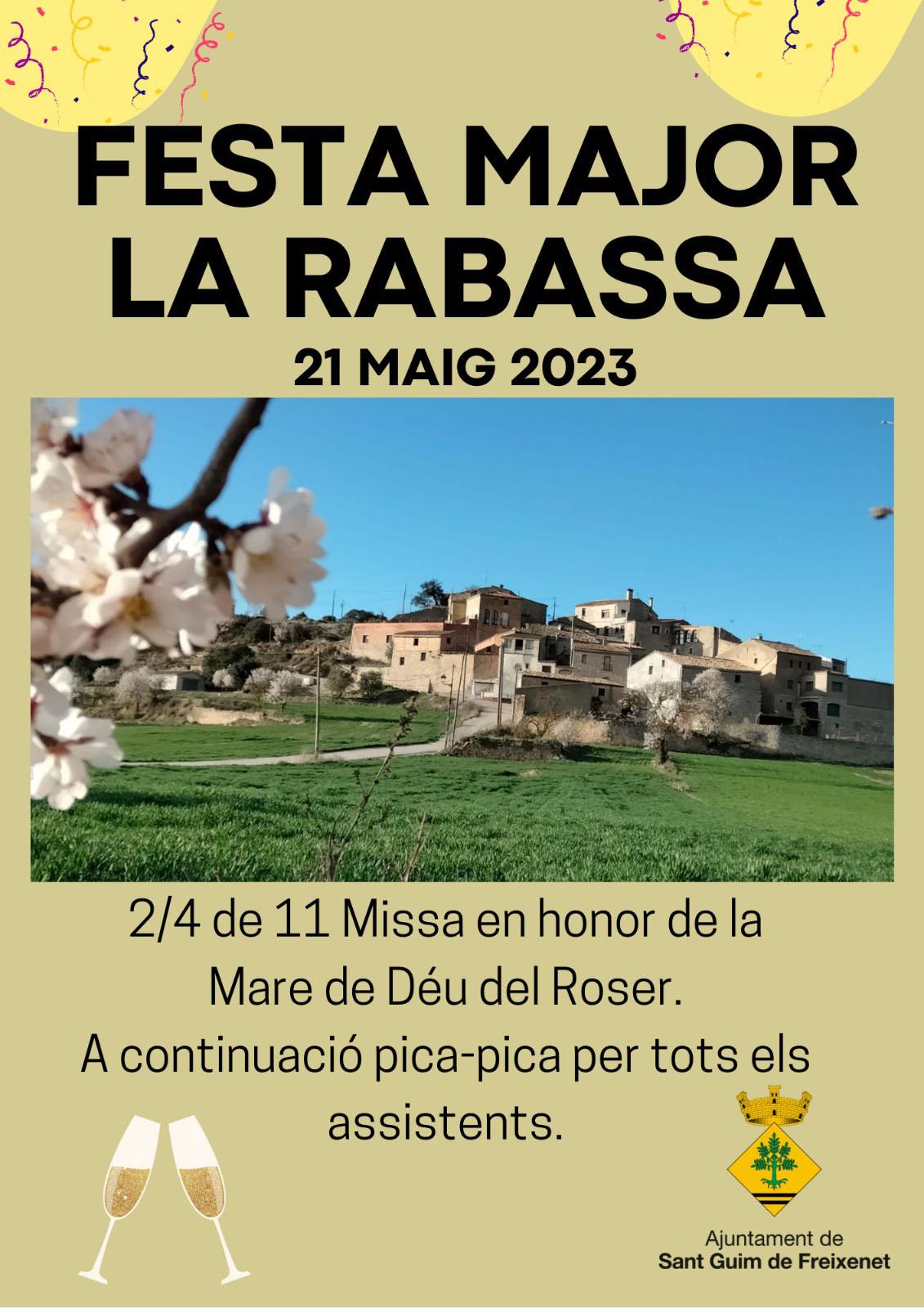 cartell Festa Major de La Rabassa 2023