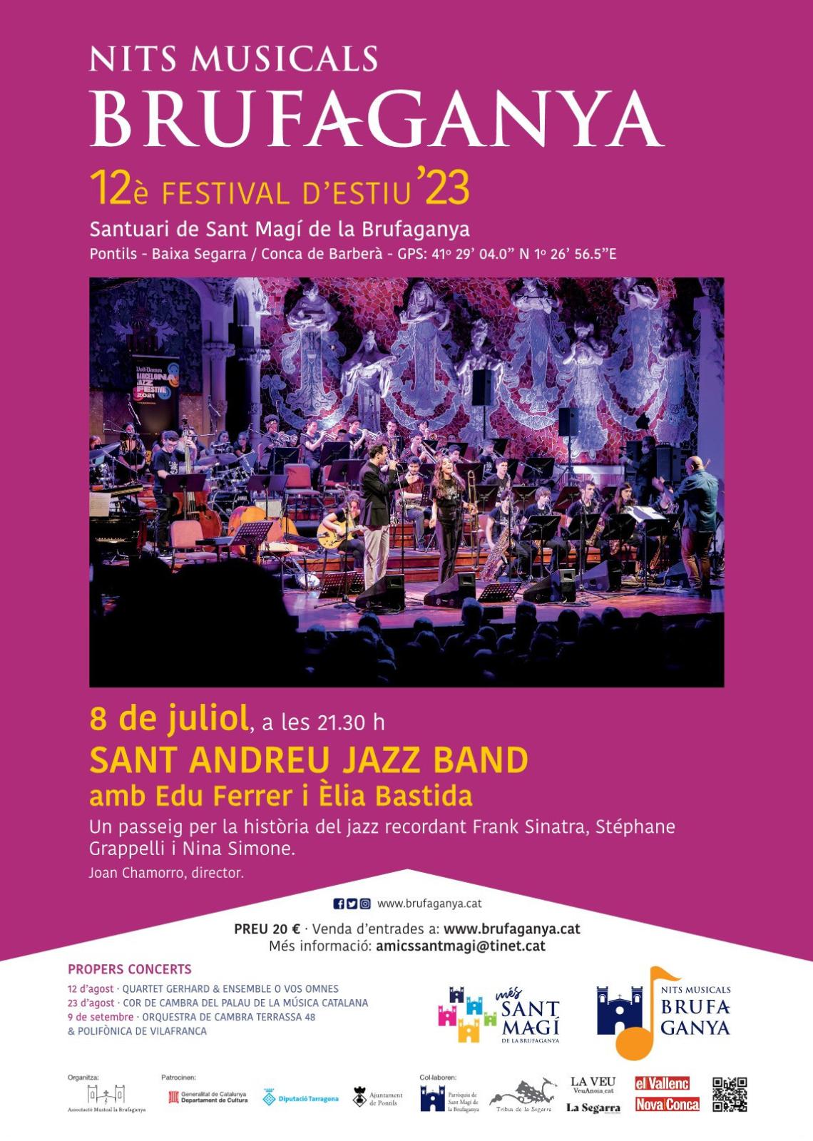 cartell SANT ANDREU JAZZ BAND amb Edu Ferrer i Èlia Bastida 