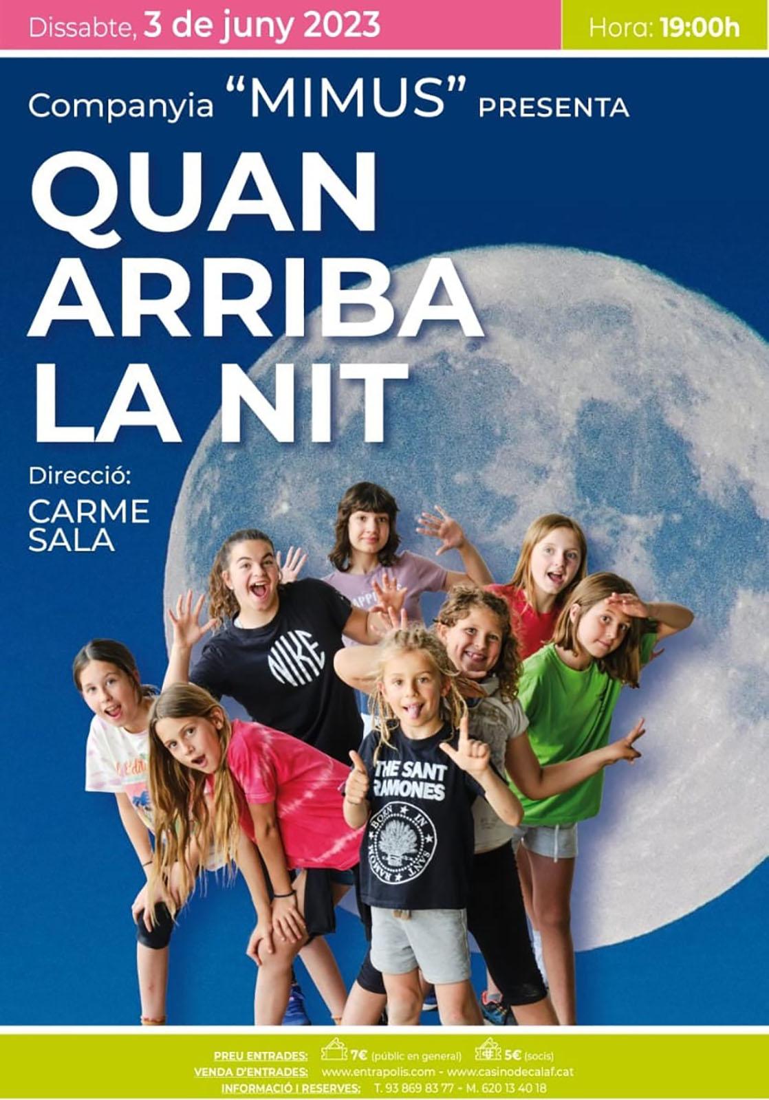 cartell Teatre 'Quan arriba la nit'