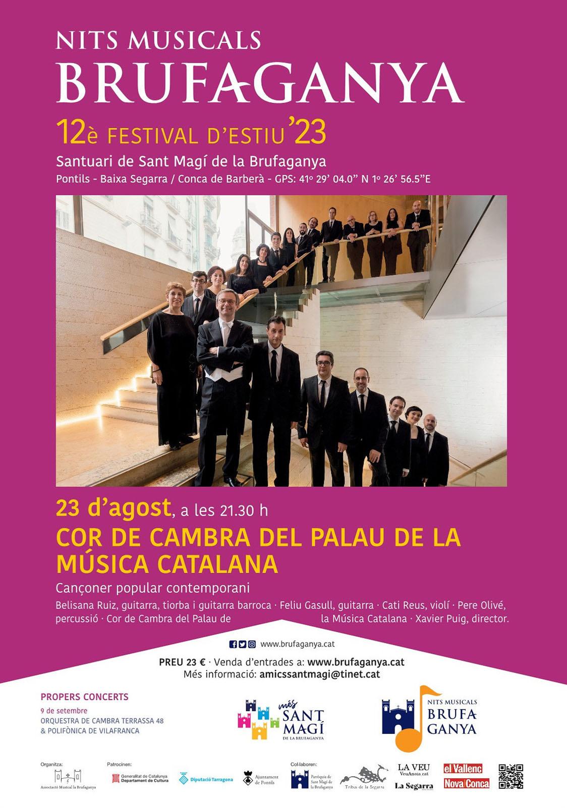cartell Nits Musicals de la Brufaganya 'Cor d'Homes del Palau de la Música Catalana'