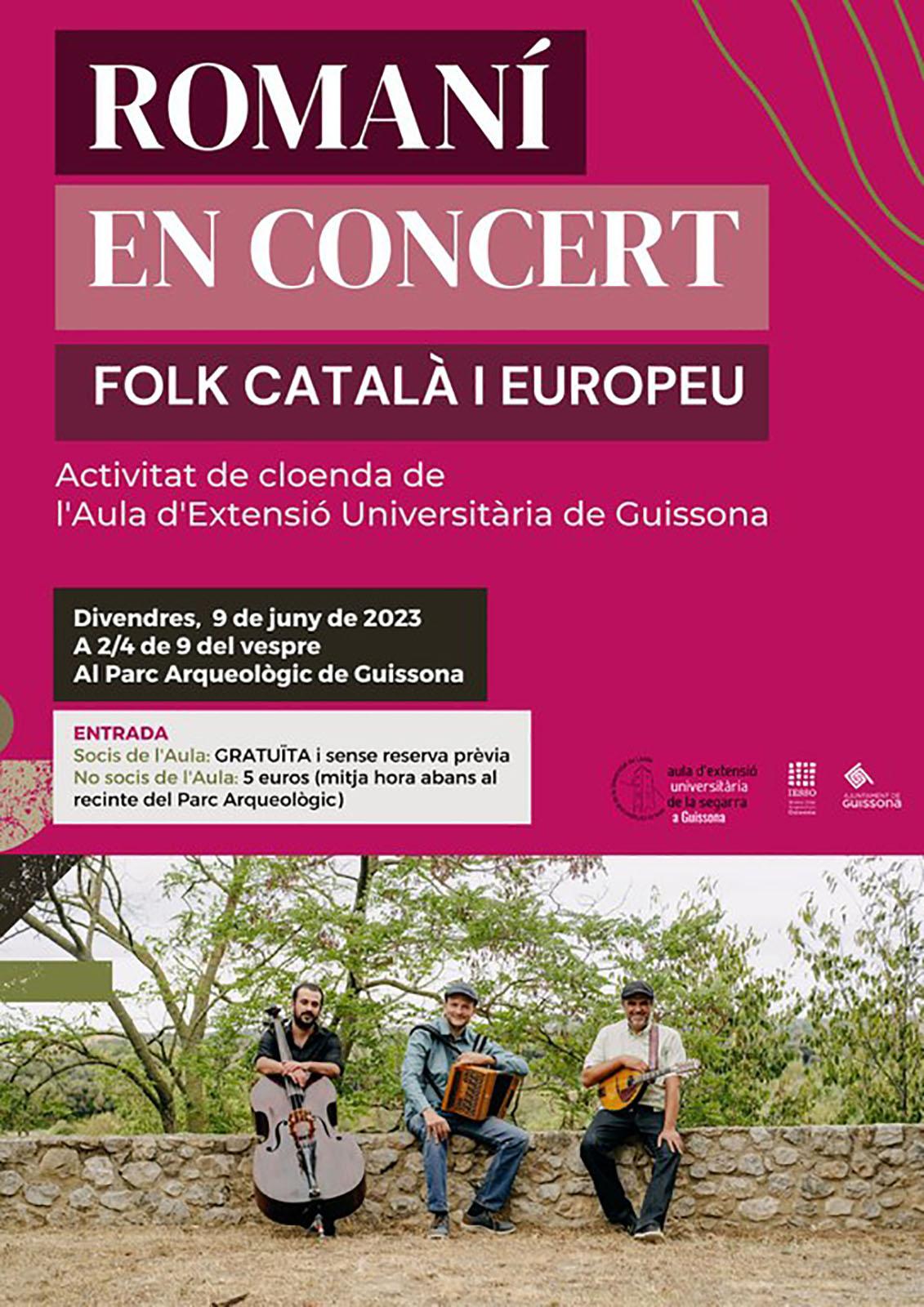 cartell Concert amb el grup Romaní