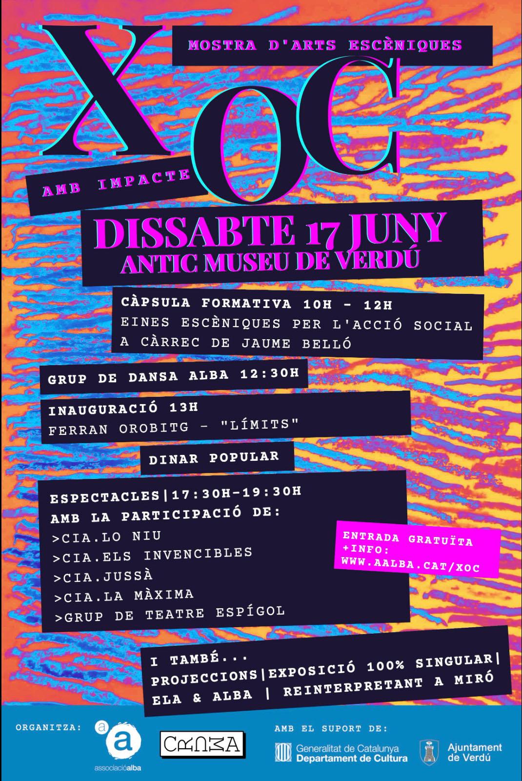 cartell XOC, Mostra d'Arts Escèniques amb impacte 