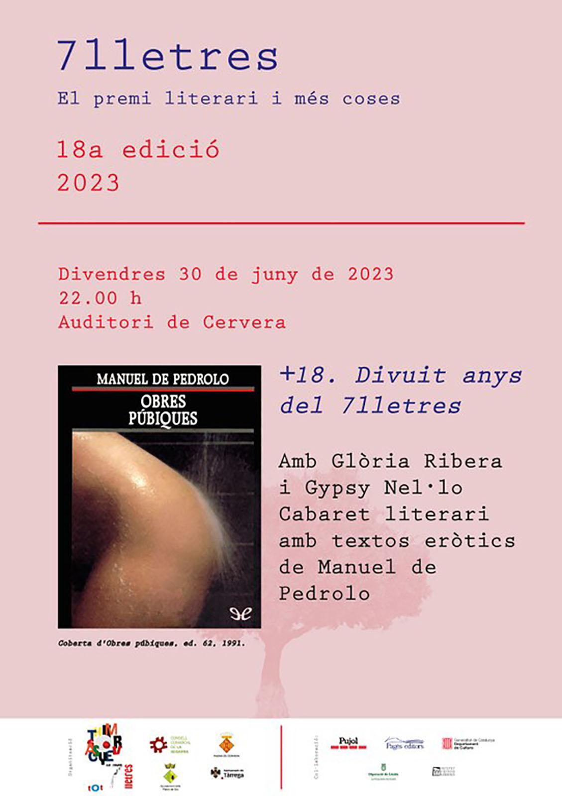 cartell Espectacle '+18. Divuit anys del 7lletres'