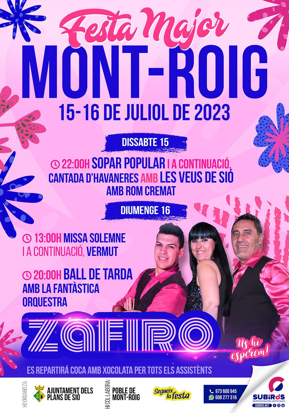 cartell Festa Major de Mont-roig 2023