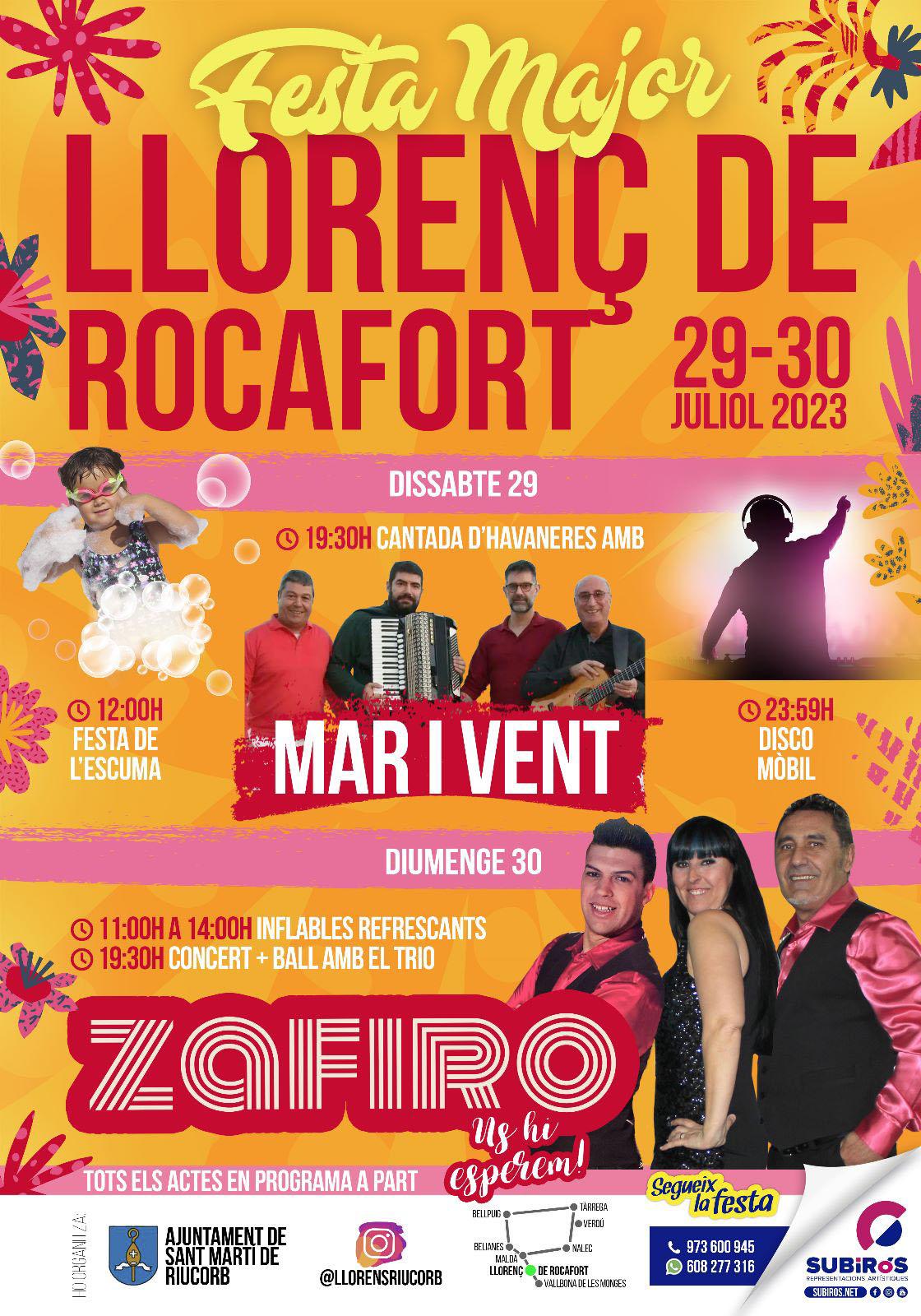 cartell Festa Major de Llorenç de Rocafort 2023