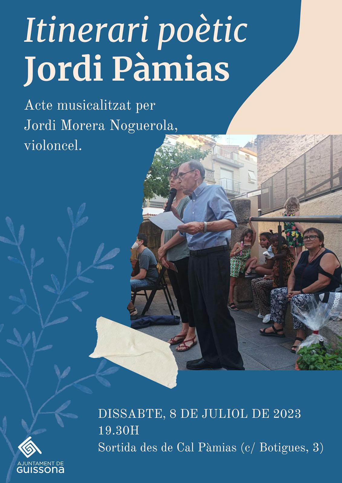 cartell Itinerari poètic Jordi Pàmias