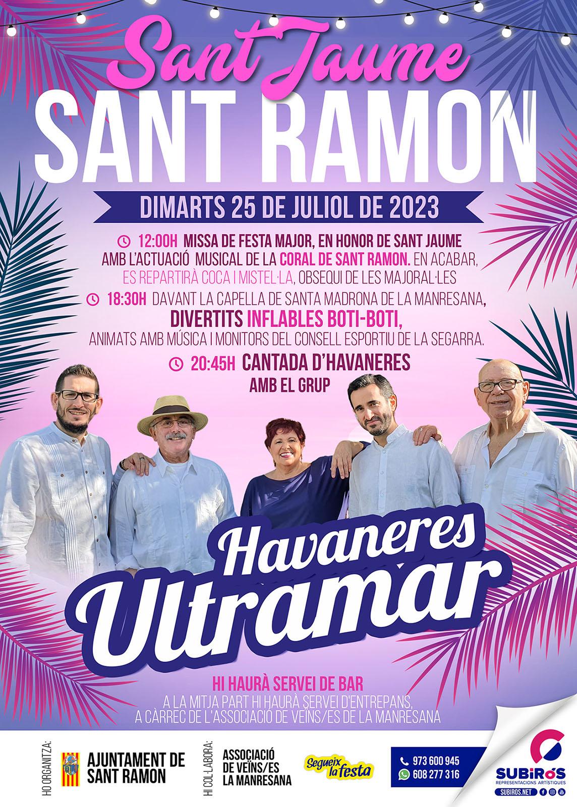 cartell Festa de Sant Jaume a Sant Ramon 2023