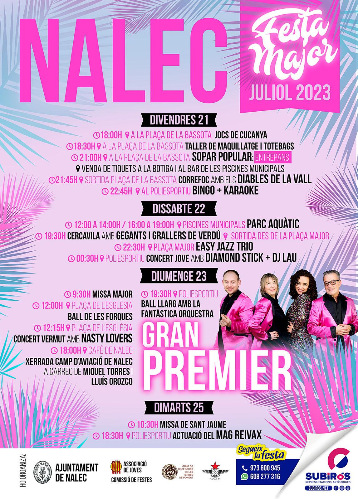cartell Festa Major de Nalec 2023
