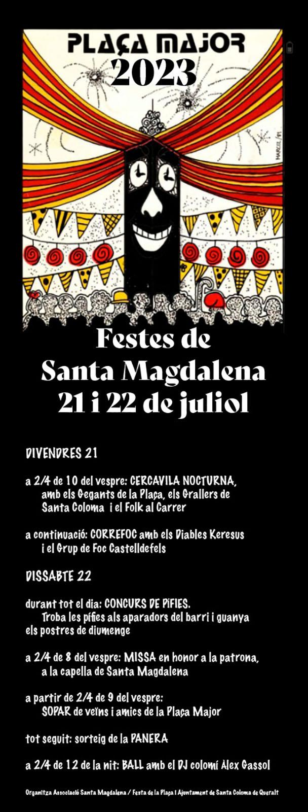 cartell Festes de Santa Magdalena