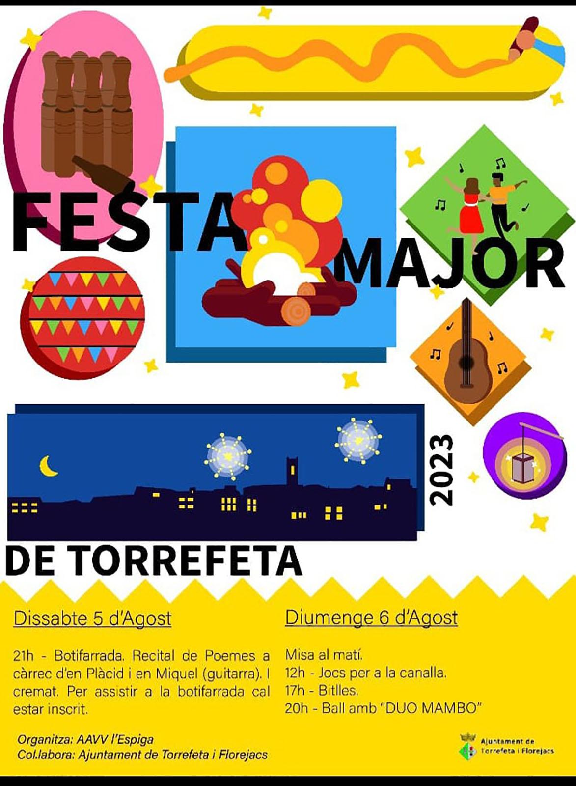 cartell Festa Major de Torrefeta 2023