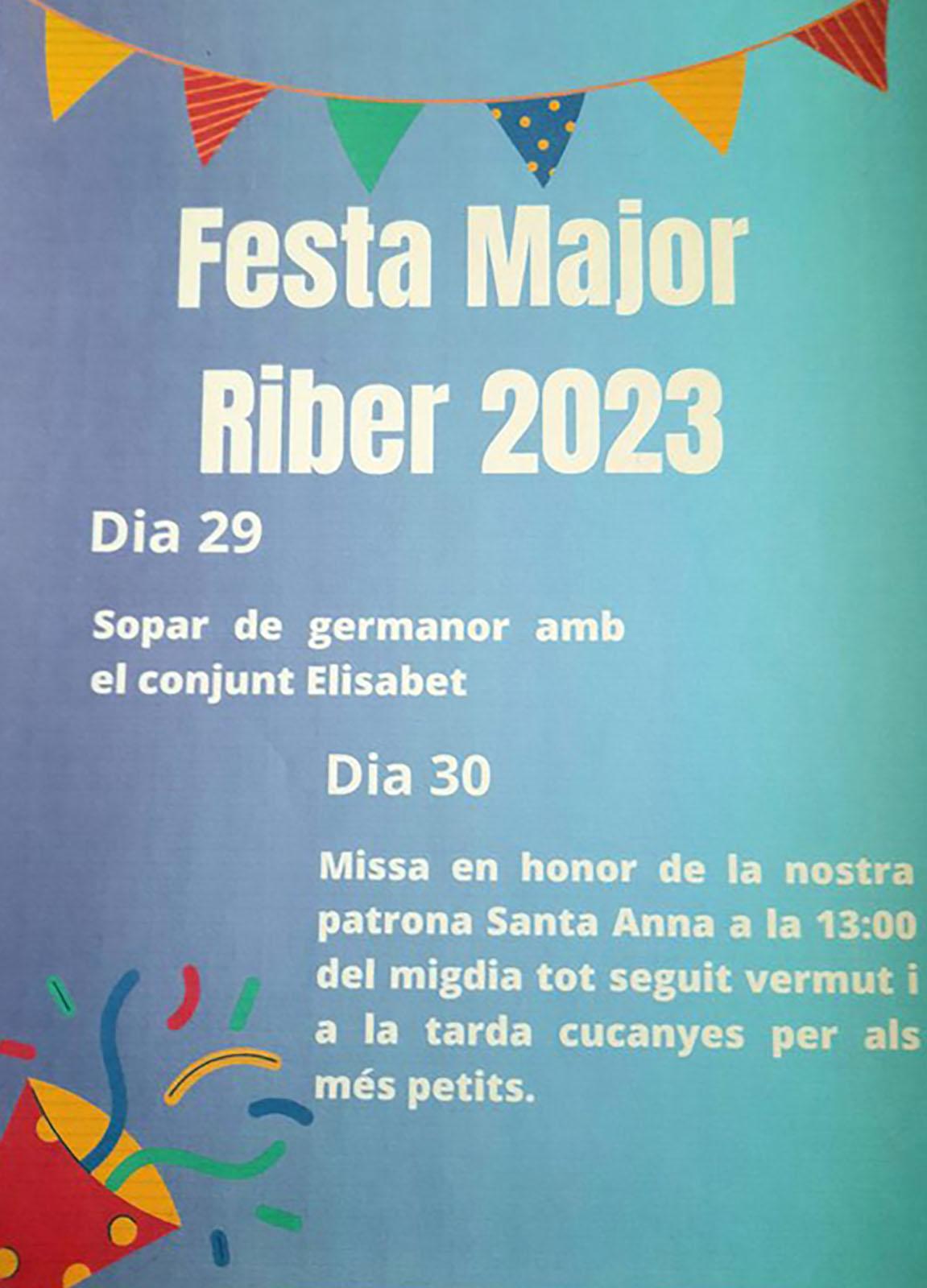 cartell Festa de Riber 2023