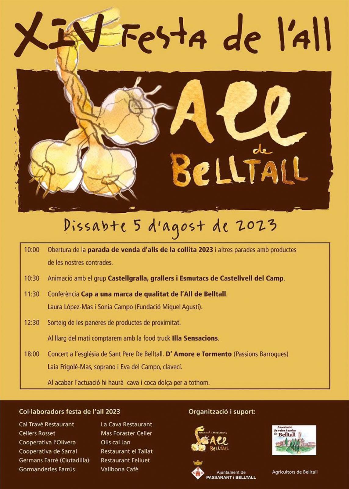 cartell XIVa Festa de l'all de Belltall