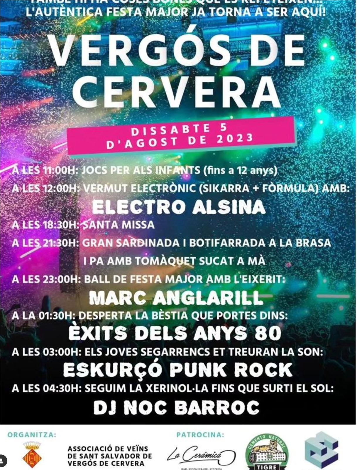 cartell Festa Major de Vergós 2023