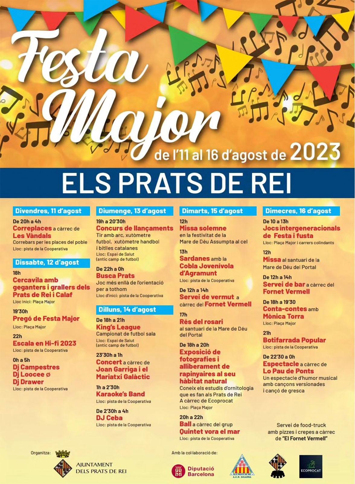 cartell Festa Major dels Prats de Rei 2023